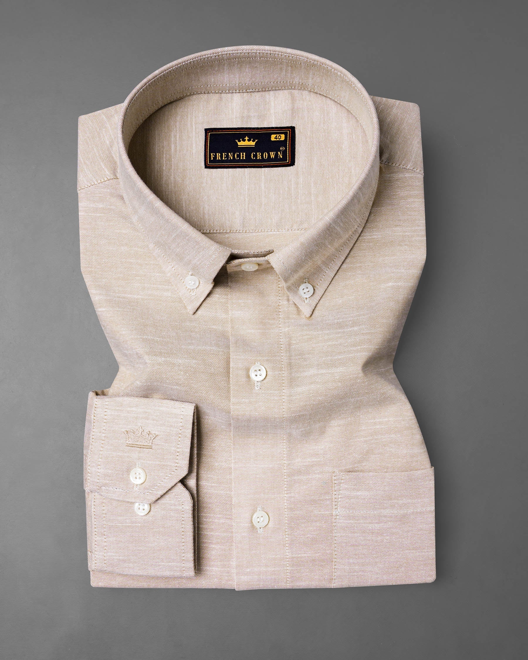 Fawn Light Brown Royal Oxford Shirt