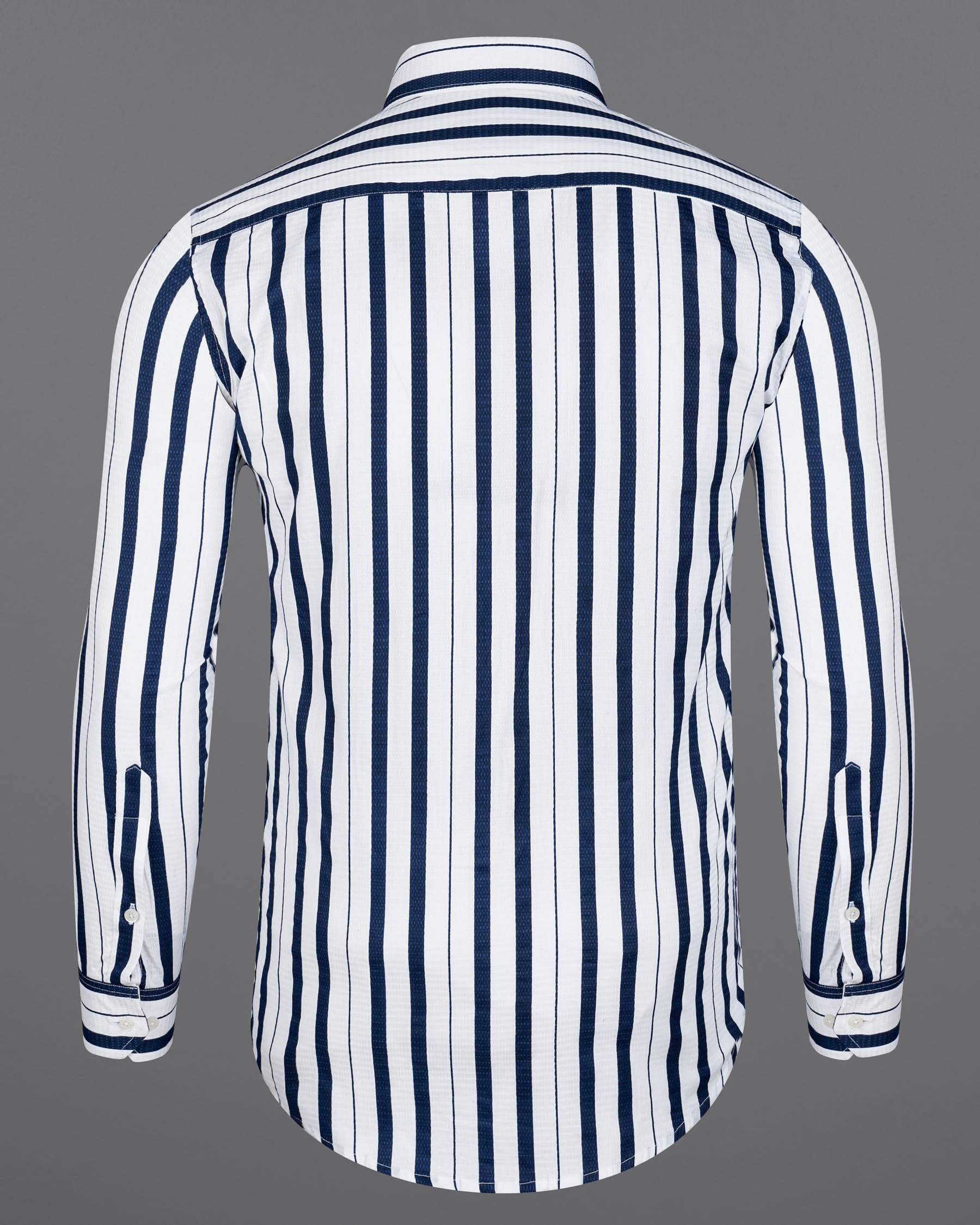 Bright White and Tangaroa Blue Striped Dobby Textured Premium Giza Cotton Shirt  7887 -38,7887 -H-38,7887 -39,7887 -H-39,7887 -40,7887 -H-40,7887 -42,7887 -H-42,7887 -44,7887 -H-44,7887 -46,7887 -H-46,7887 -48,7887 -H-48,7887 -50,7887 -H-50,7887 -52,7887 -H-52