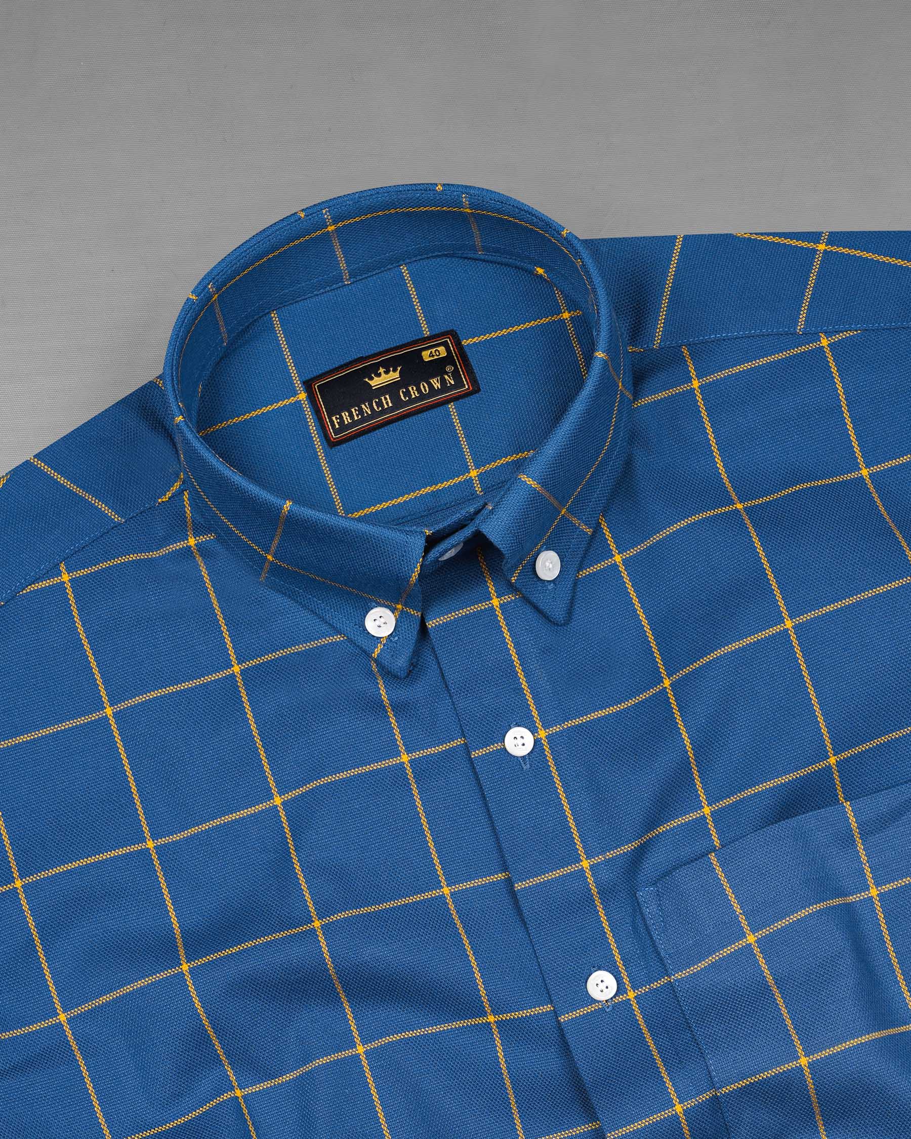 Blumine Blue With Tangerine Yellow Windowpane Dobby Textured Premium Giza Cotton Shirt 7888-BD -38,7888-BD -H-38,7888-BD -39,7888-BD -H-39,7888-BD -40,7888-BD -H-40,7888-BD -42,7888-BD -H-42,7888-BD -44,7888-BD -H-44,7888-BD -46,7888-BD -H-46,7888-BD -48,7888-BD -H-48,7888-BD -50,7888-BD -H-50,7888-BD -52,7888-BD -H-52