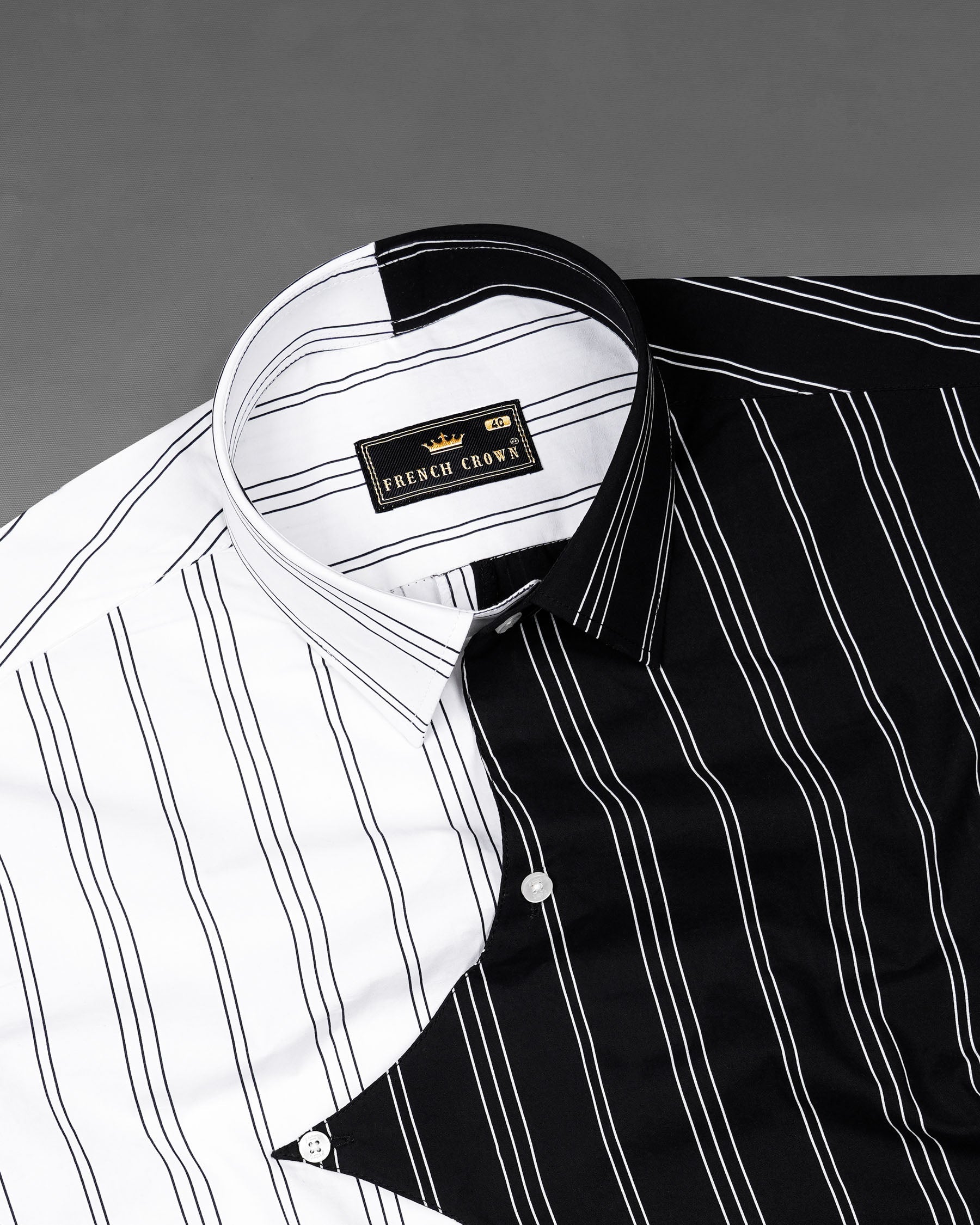 Half White With Half Black Pin Striped Twill Premium Cotton Designer Shirt7899-D22 -38,7899-D22 -H-38,7899-D22 -39,7899-D22 -H-39,7899-D22 -40,7899-D22 -H-40,7899-D22 -42,7899-D22 -H-42,7899-D22 -44,7899-D22 -H-44,7899-D22 -46,7899-D22 -H-46,7899-D22 -48,7899-D22 -H-48,7899-D22 -50,7899-D22 -H-50,7899-D22 -52,7899-D22 -H-52 