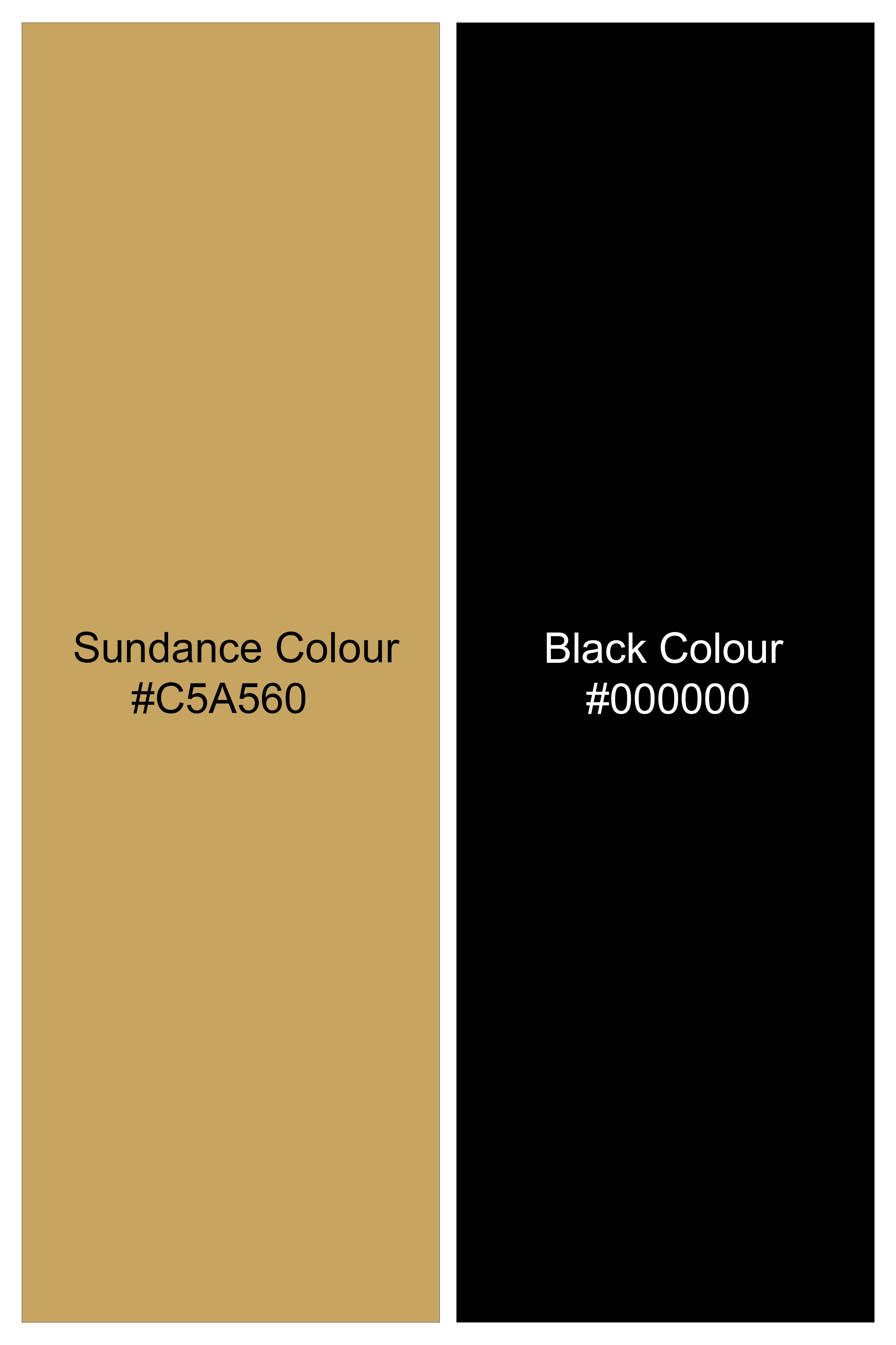 Sundance Brown with Black Hand Painted Luxurious Linen Designer Shirt