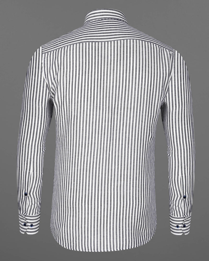 Bright White and Comet Gray Striped Luxurious Linen Shirt 7910-BD-BLE -38,7910-BD-BLE -H-38,7910-BD-BLE -39,7910-BD-BLE -H-39,7910-BD-BLE -40,7910-BD-BLE -H-40,7910-BD-BLE -42,7910-BD-BLE -H-42,7910-BD-BLE -44,7910-BD-BLE -H-44,7910-BD-BLE -46,7910-BD-BLE -H-46,7910-BD-BLE -48,7910-BD-BLE -H-48,7910-BD-BLE -50,7910-BD-BLE -H-50,7910-BD-BLE -52,7910-BD-BLE -H-52