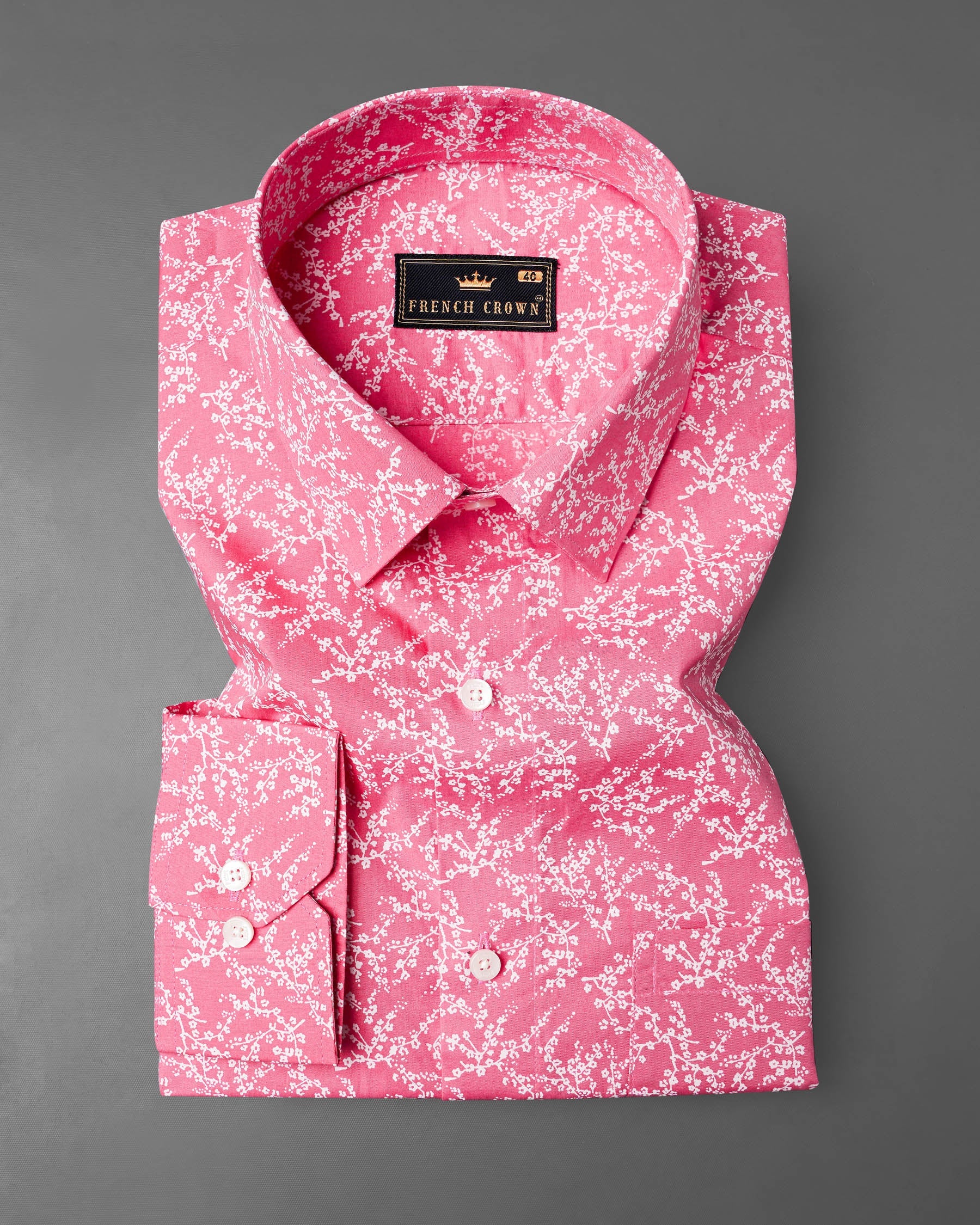 Light Thulian Pink Ditzy Printed Premium Cotton Shirt 7917 -38,7917 -H-38,7917 -39,7917 -H-39,7917 -40,7917 -H-40,7917 -42,7917 -H-42,7917 -44,7917 -H-44,7917 -46,7917 -H-46,7917 -48,7917 -H-48,7917 -50,7917 -H-50,7917 -52,7917 -H-52