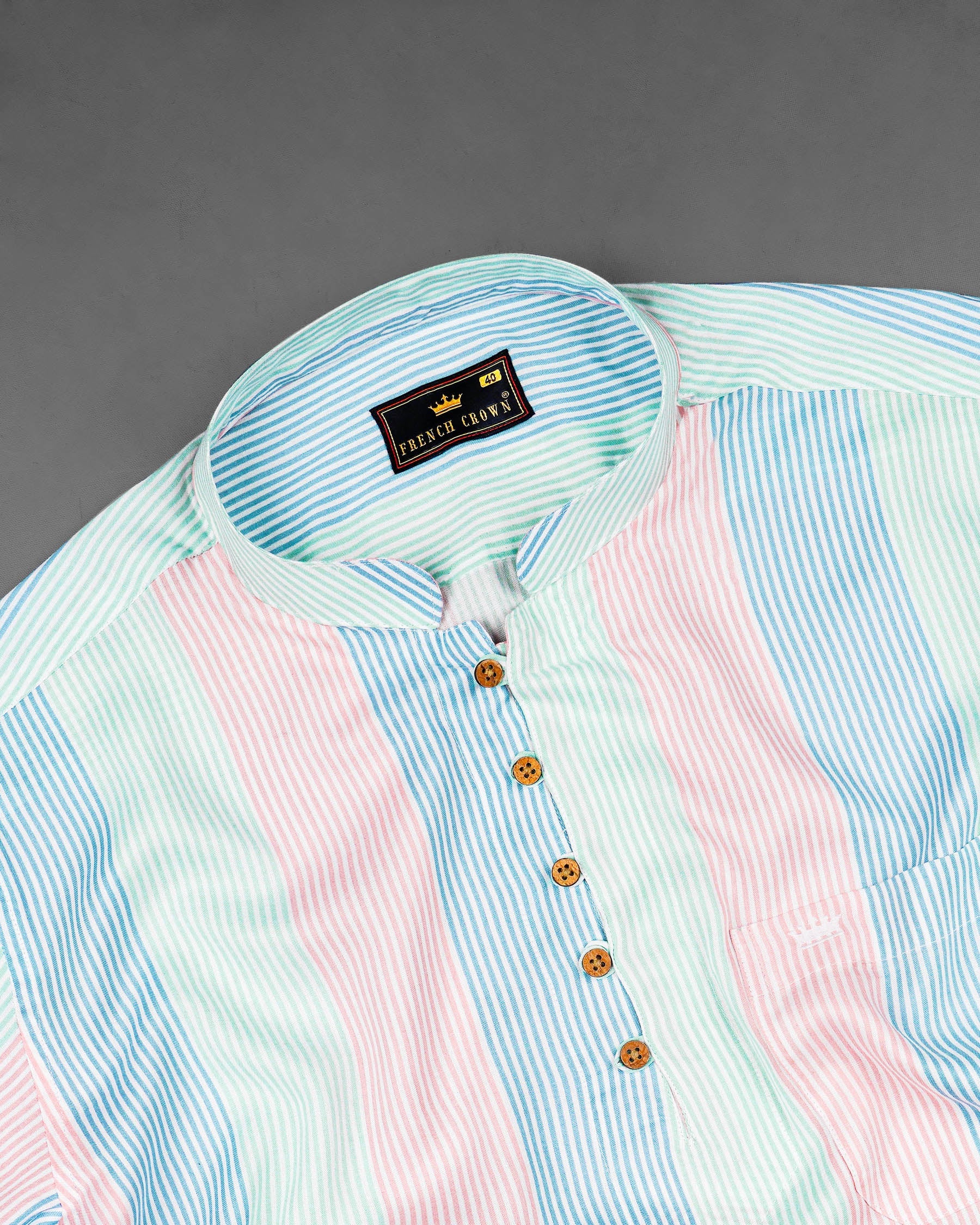 Blossom Pink with Glacier Blue and Riptide Green Pinstriped Premium Tencel Kurta Shirt 7921-KS -38,7921-KS -H-38,7921-KS -39,7921-KS -H-39,7921-KS -40,7921-KS -H-40,7921-KS -42,7921-KS -H-42,7921-KS -44,7921-KS -H-44,7921-KS -46,7921-KS -H-46,7921-KS -48,7921-KS -H-48,7921-KS -50,7921-KS -H-50,7921-KS -52,7921-KS -H-52				 	