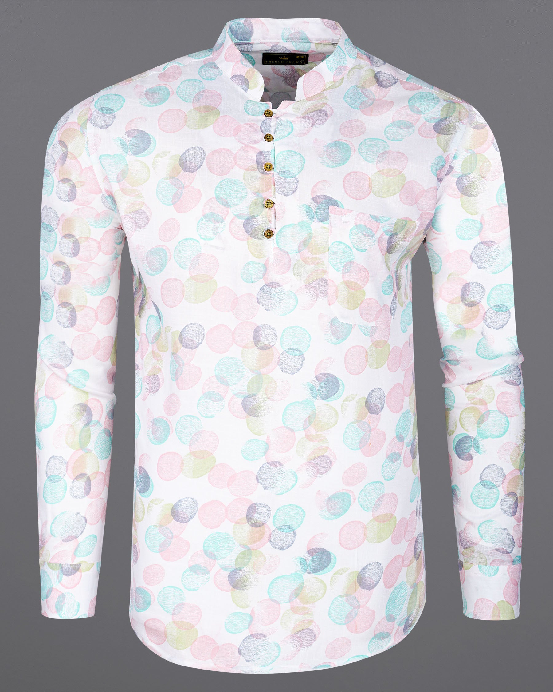 Iceberg Blue and Quill Pink Polka Dotted Premium Tencel Kurta Shirt  7923-KS -38,7923-KS -H-38,7923-KS -39,7923-KS -H-39,7923-KS -40,7923-KS -H-40,7923-KS -42,7923-KS -H-42,7923-KS -44,7923-KS -H-44,7923-KS -46,7923-KS -H-46,7923-KS -48,7923-KS -H-48,7923-KS -50,7923-KS -H-50,7923-KS -52,7923-KS -H-52