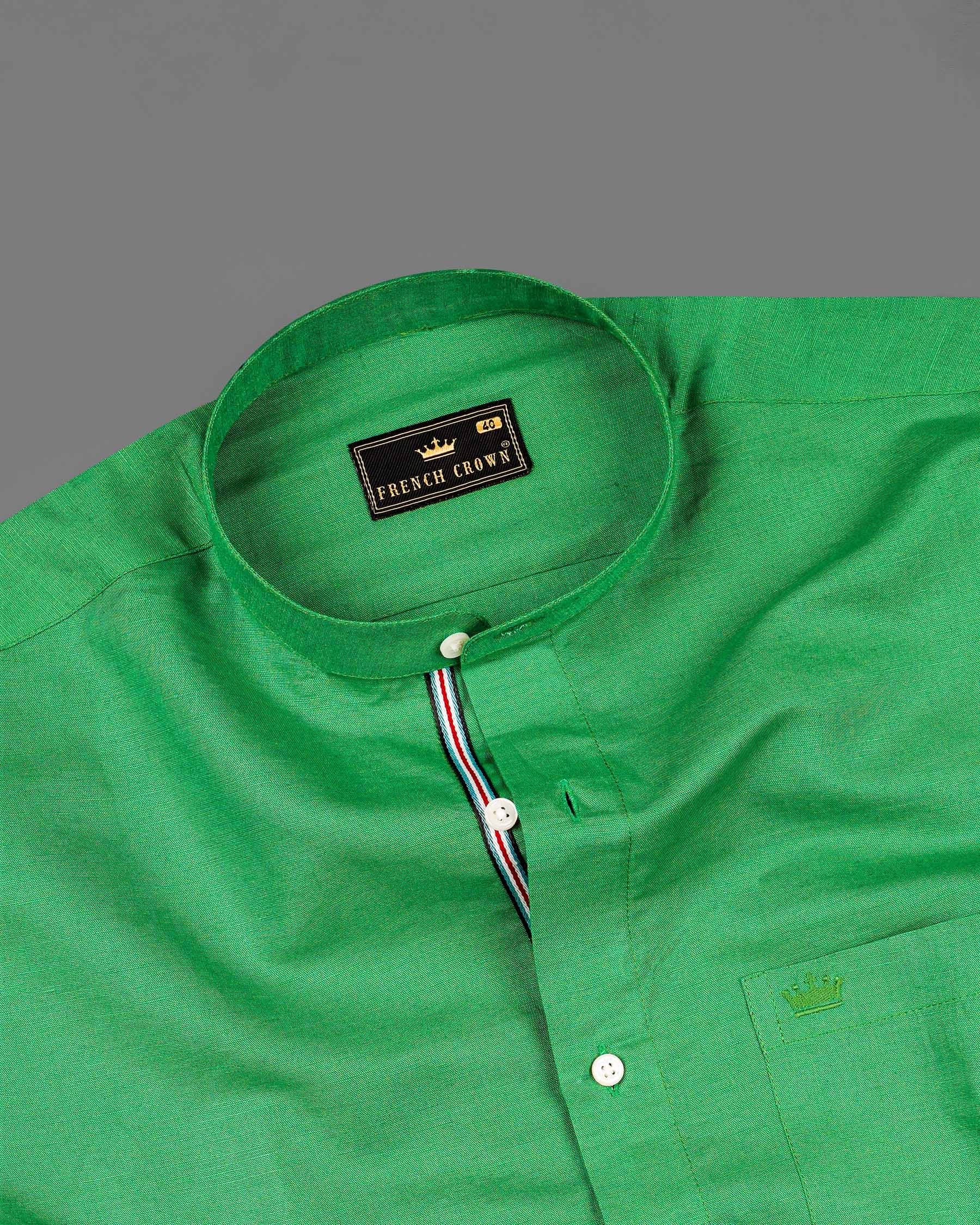 Salem Green Luxurious Linen Mandarin Collar Shirt 7944-M-P-38,7944-M-P-H-38,7944-M-P-39,7944-M-P-H-39,7944-M-P-40,7944-M-P-H-40,7944-M-P-42,7944-M-P-H-42,7944-M-P-44,7944-M-P-H-44,7944-M-P-46,7944-M-P-H-46,7944-M-P-48,7944-M-P-H-48,7944-M-P-50,7944-M-P-H-50,7944-M-P-52,7944-M-P-H-52