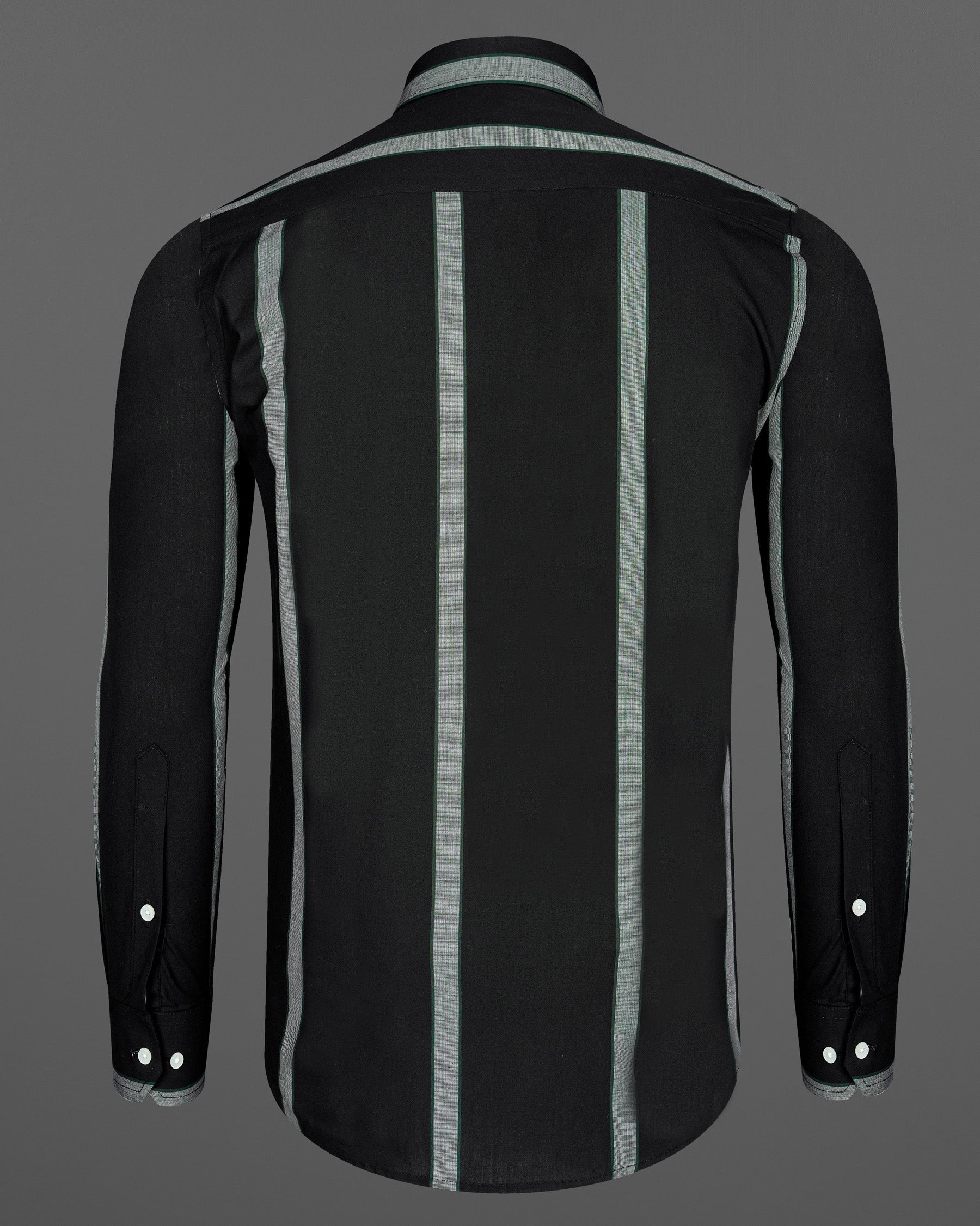 Jade Black With Gray Striped Premium Cotton Shirt 7947-38,7947-H-38,7947-39,7947-H-39,7947-40,7947-H-40,7947-42,7947-H-42,7947-44,7947-H-44,7947-46,7947-H-46,7947-48,7947-H-48,7947-50,7947-H-50,7947-52,7947-H-52