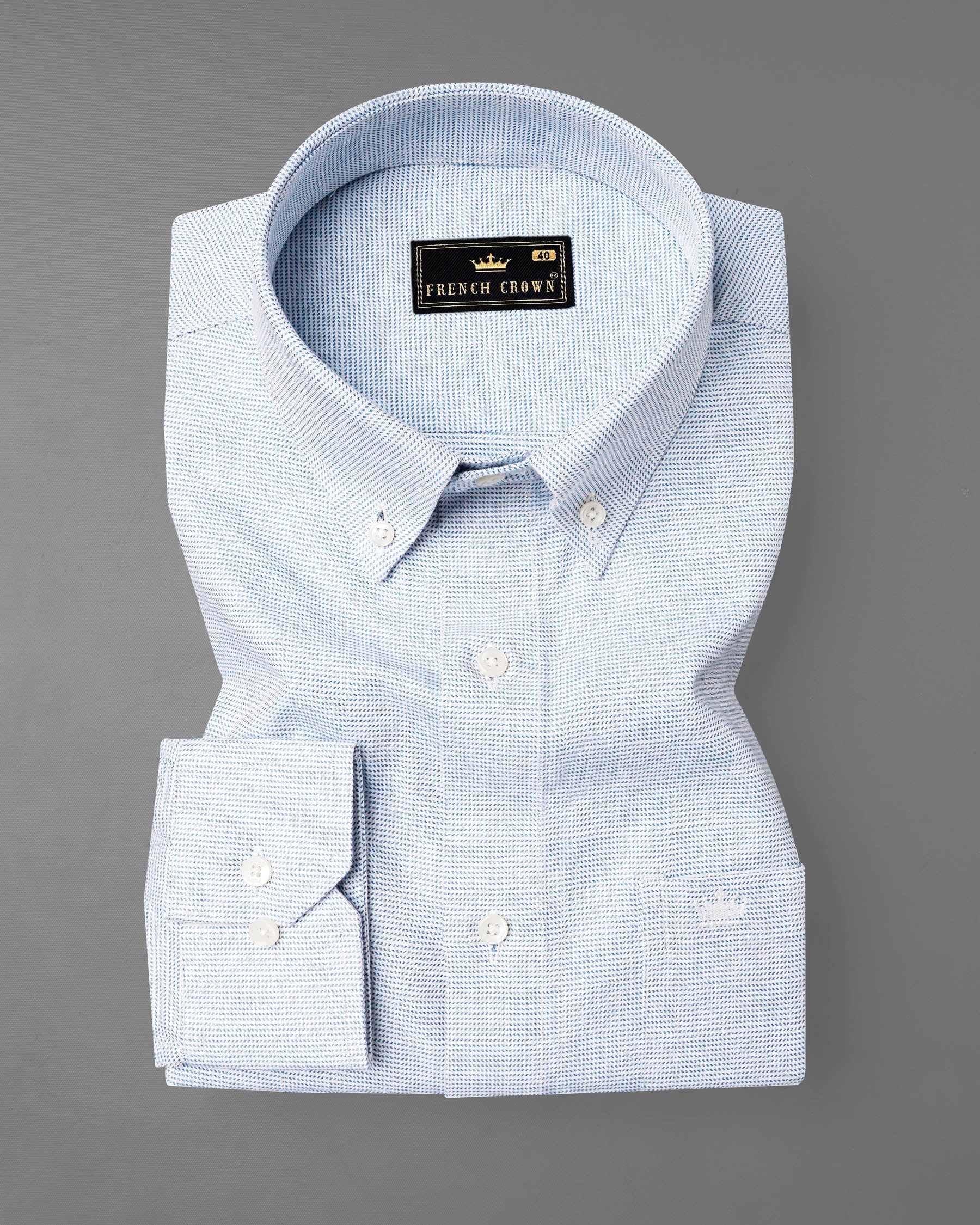 Ship Cove Blue and White Dobby Textured Premium Giza Cotton Shirt 7956-BD-38,7956-BD-H-38,7956-BD-39,7956-BD-H-39,7956-BD-40,7956-BD-H-40,7956-BD-42,7956-BD-H-42,7956-BD-44,7956-BD-H-44,7956-BD-46,7956-BD-H-46,7956-BD-48,7956-BD-H-48,7956-BD-50,7956-BD-H-50,7956-BD-52,7956-BD-H-52