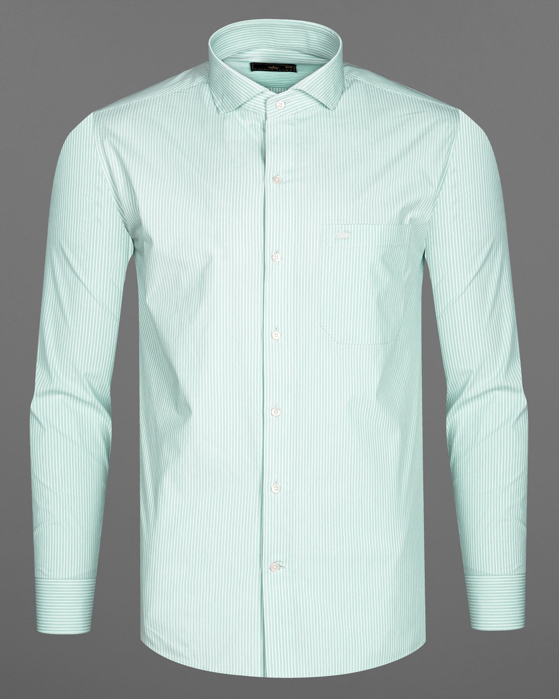 Surf Crest Light Green with White Pinstriped Premium Cotton Shirt 7962-CA-38, 7962-CA-H-38, 7962-CA-39, 7962-CA-H-39, 7962-CA-40, 7962-CA-H-40, 7962-CA-42, 7962-CA-H-42, 7962-CA-44, 7962-CA-H-44, 7962-CA-46, 7962-CA-H-46, 7962-CA-48, 7962-CA-H-48, 7962-CA-50, 7962-CA-H-50, 7962-CA-52, 7962-CA-H-52