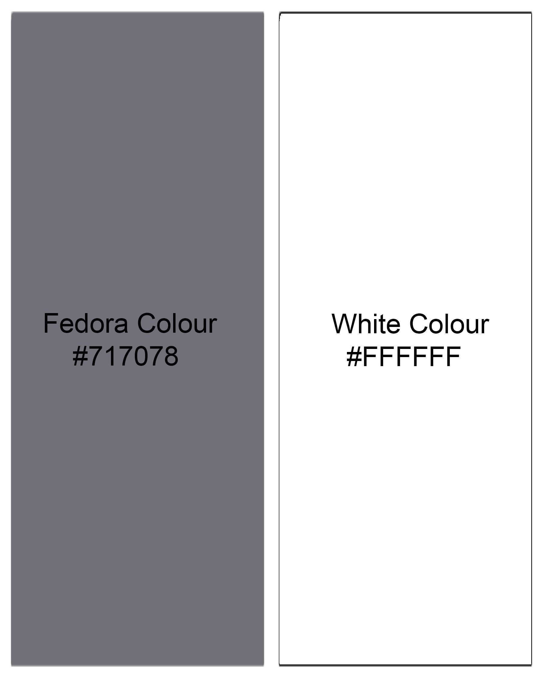 Fedora Gray and White Pin Striped Royal Oxford Shirt