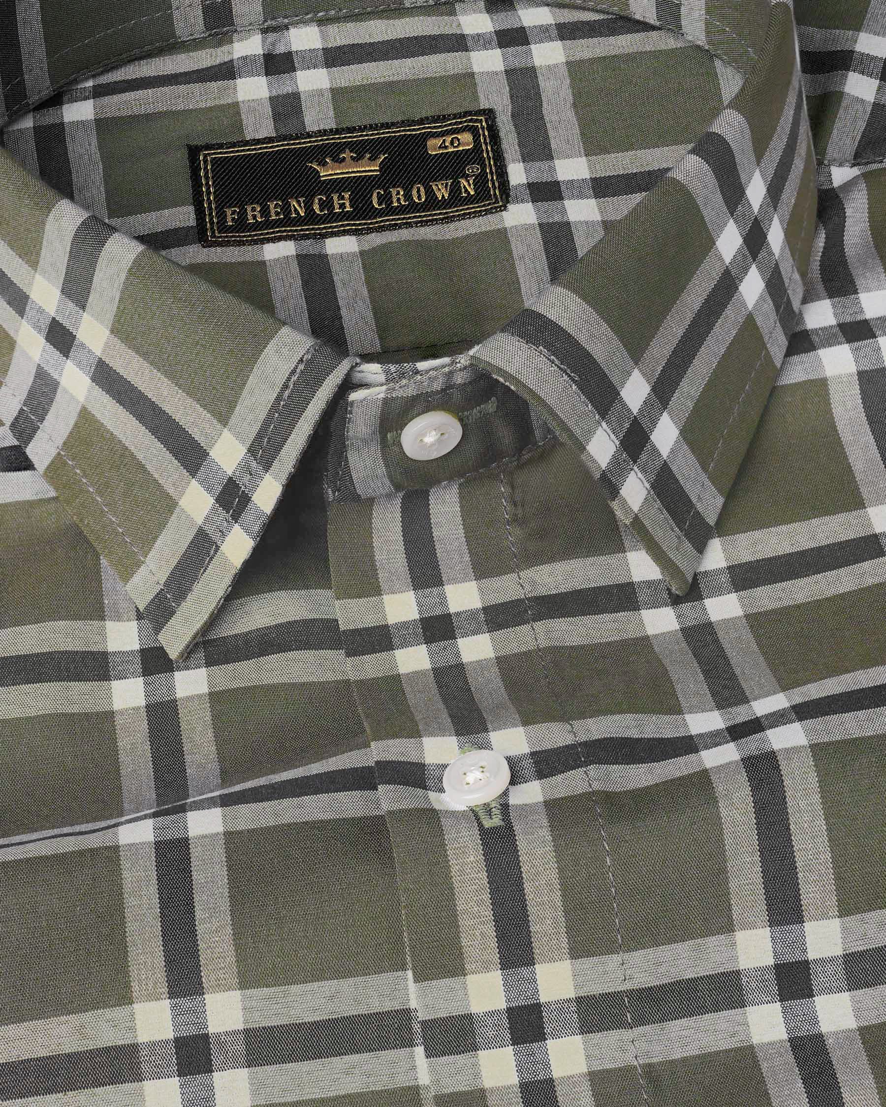 Rifle Green Plaid Premium Cotton shirt 7972-38,7972-H-38,7972-39,7972-H-39,7972-40,7972-H-40,7972-42,7972-H-42,7972-44,7972-H-44,7972-46,7972-H-46,7972-48,7972-H-48,7972-50,7972-H-50,7972-52,7972-H-52