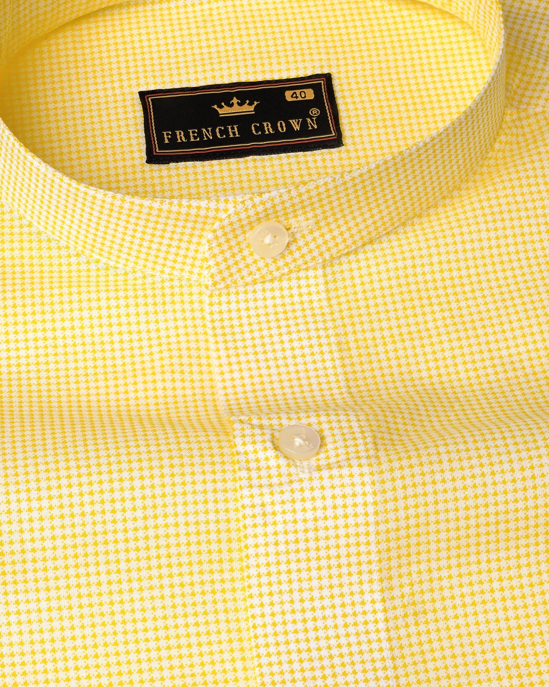 Dandelion Yellow and Bright White Mini Checkered Premium Cotton Shirt 7980-M-38,7980-M-H-38,7980-M-39,7980-M-H-39,7980-M-40,7980-M-H-40,7980-M-42,7980-M-H-42,7980-M-44,7980-M-H-44,7980-M-46,7980-M-H-46,7980-M-48,7980-M-H-48,7980-M-50,7980-M-H-50,7980-M-52,7980-M-H-52