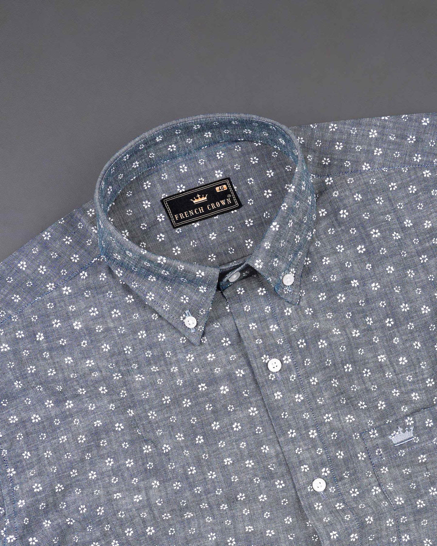 East Bay Gray Ditzy Floral Printed Chambray Premium Cotton Shirt 7984-BD -38,7984-BD -H-38,7984-BD -39,7984-BD -H-39,7984-BD -40,7984-BD -H-40,7984-BD -42,7984-BD -H-42,7984-BD -44,7984-BD -H-44,7984-BD -46,7984-BD -H-46,7984-BD -48,7984-BD -H-48,7984-BD -50,7984-BD -H-50,7984-BD -52,7984-BD -H-52