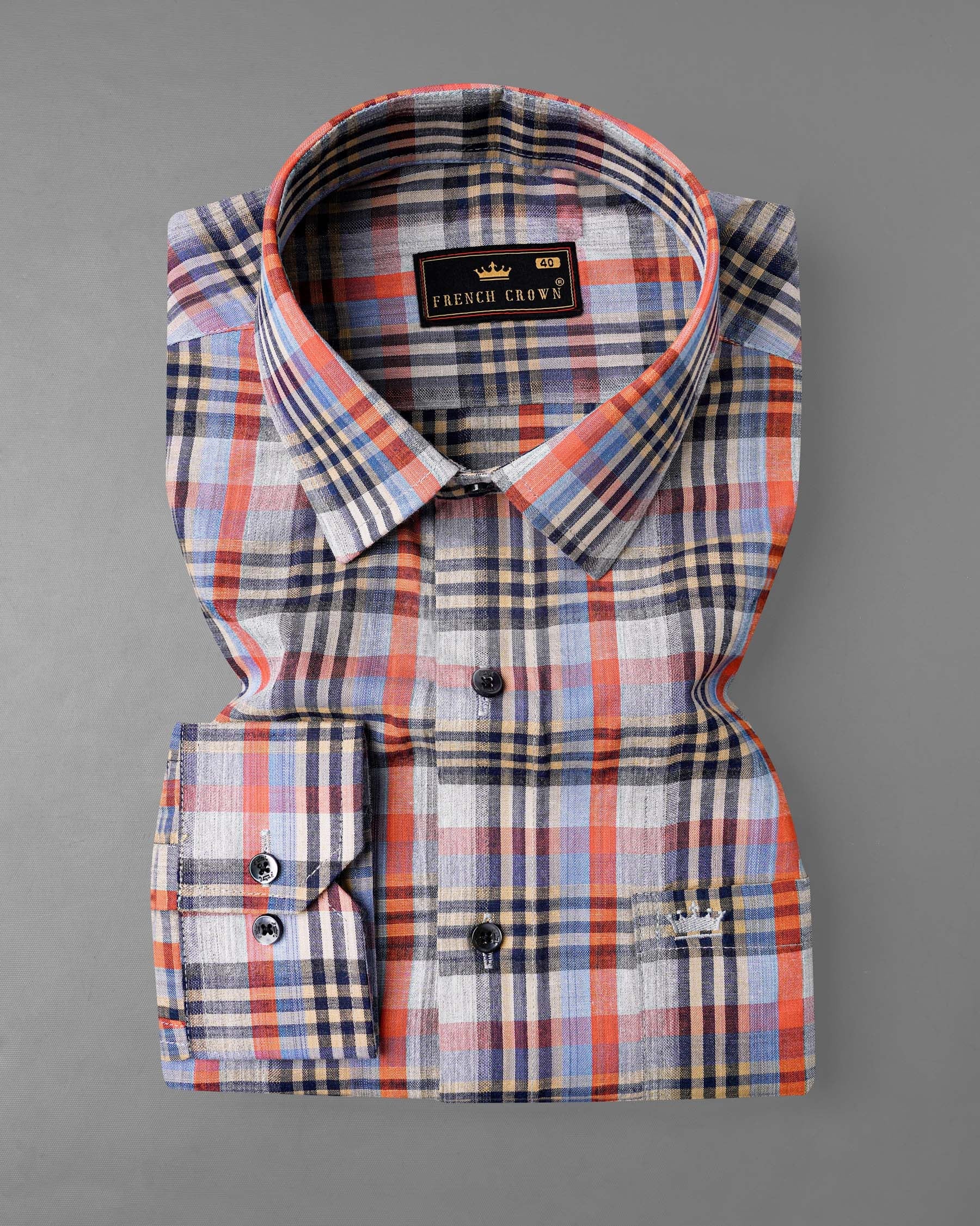 Flame Pea Red and Mirage Navy Blue Plaid Chambray Premium Cotton Shirt 7987-BLK-38,7987-BLK-H-38,7987-BLK-39,7987-BLK-H-39,7987-BLK-40,7987-BLK-H-40,7987-BLK-42,7987-BLK-H-42,7987-BLK-44,7987-BLK-H-44,7987-BLK-46,7987-BLK-H-46,7987-BLK-48,7987-BLK-H-48,7987-BLK-50,7987-BLK-H-50,7987-BLK-52,7987-BLK-H-52