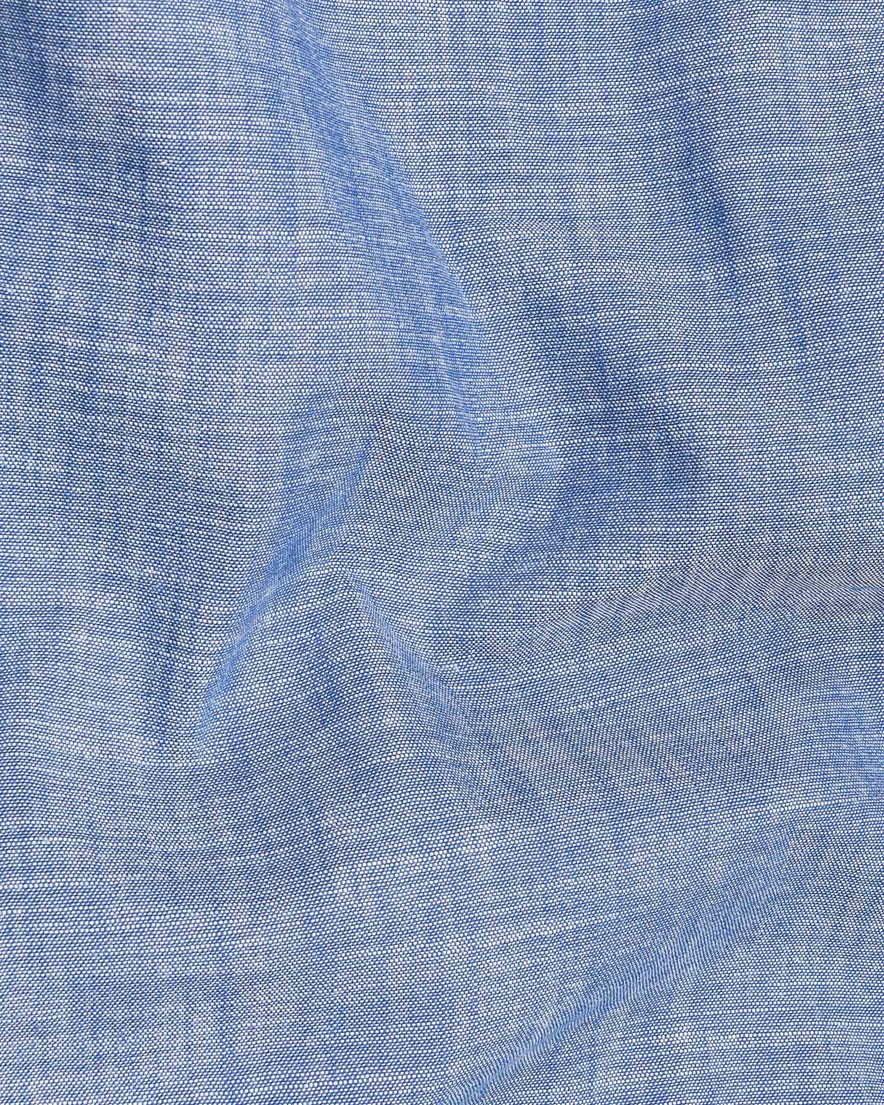 Nepal Blue Two Tone Chambray Premium Cotton Shirt