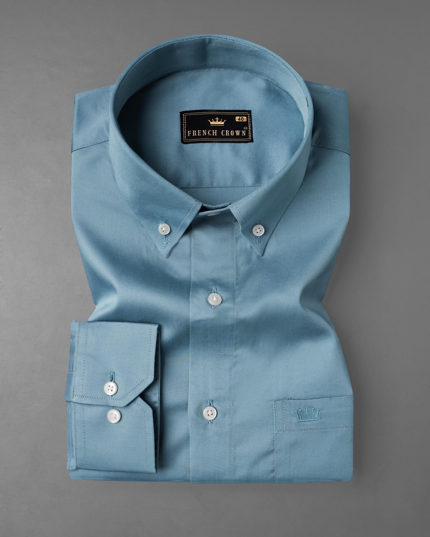 Gothic Blue Super Soft Premium Cotton Shirt