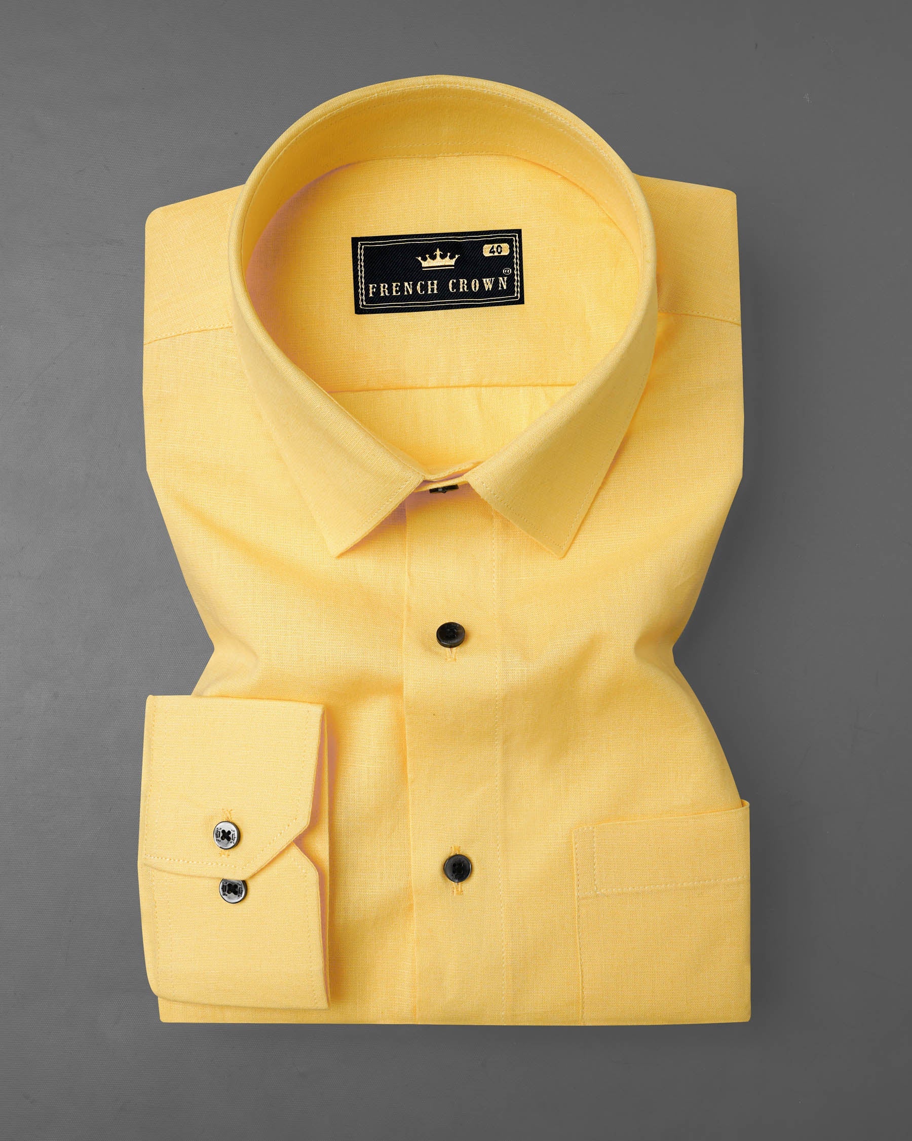 Arylide Yellow Luxurious Linen Shirt 8026-BLK-38,8026-BLK-H-38,8026-BLK-39,8026-BLK-H-39,8026-BLK-40,8026-BLK-H-40,8026-BLK-42,8026-BLK-H-42,8026-BLK-44,8026-BLK-H-44,8026-BLK-46,8026-BLK-H-46,8026-BLK-48,8026-BLK-H-48,8026-BLK-50,8026-BLK-H-50,8026-BLK-52,8026-BLK-H-52 