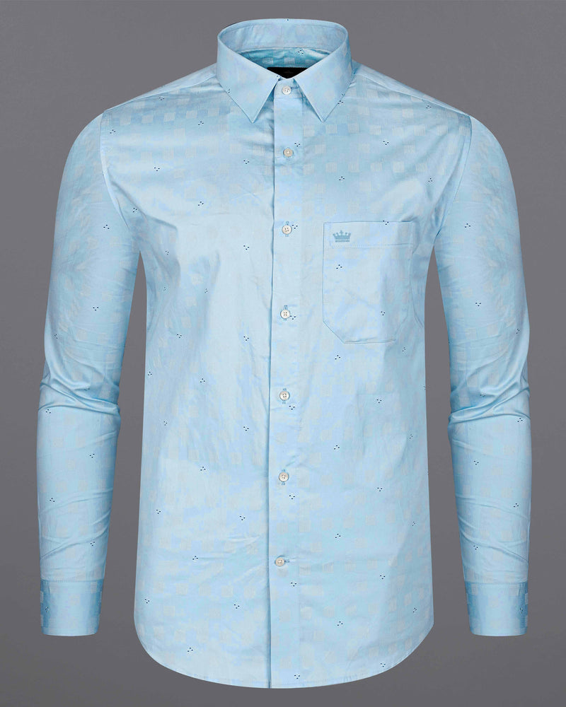 Tropical Blue Printed Super Soft Premium Cotton Shirt