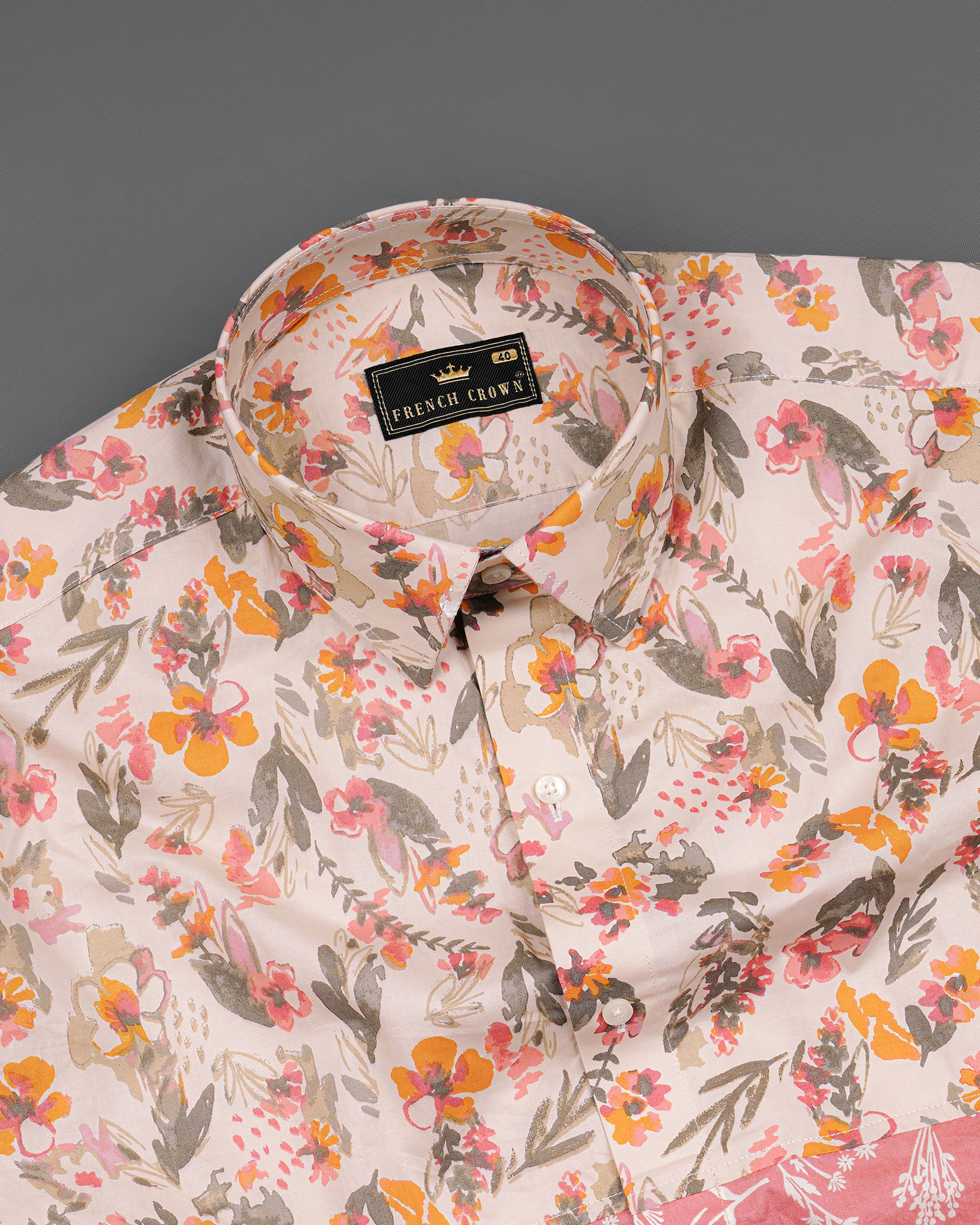 Ruddy Pink and Bizarre Cream Floral Printed Premium Cotton Designer Shirt 8033-P146-38,8033-P146-38,8033-P146-39,8033-P146-39,8033-P146-40,8033-P146-40,8033-P146-42,8033-P146-42,8033-P146-44,8033-P146-44,8033-P146-46,8033-P146-46,8033-P146-48,8033-P146-48,8033-P146-50,8033-P146-50,8033-P146-52,8033-P146-52