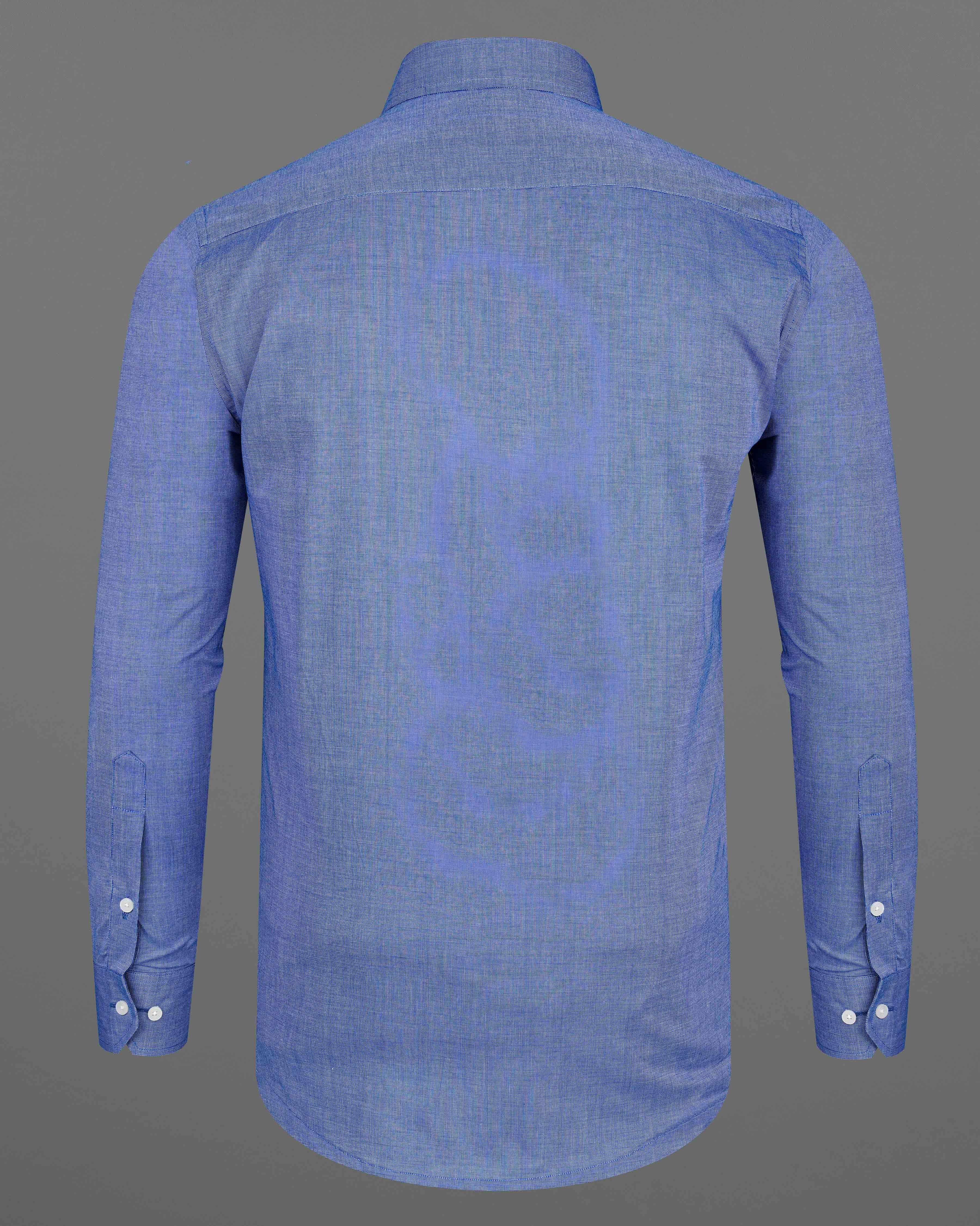 Glaucous Blue Premium Giza Cotton Chambray Shirt