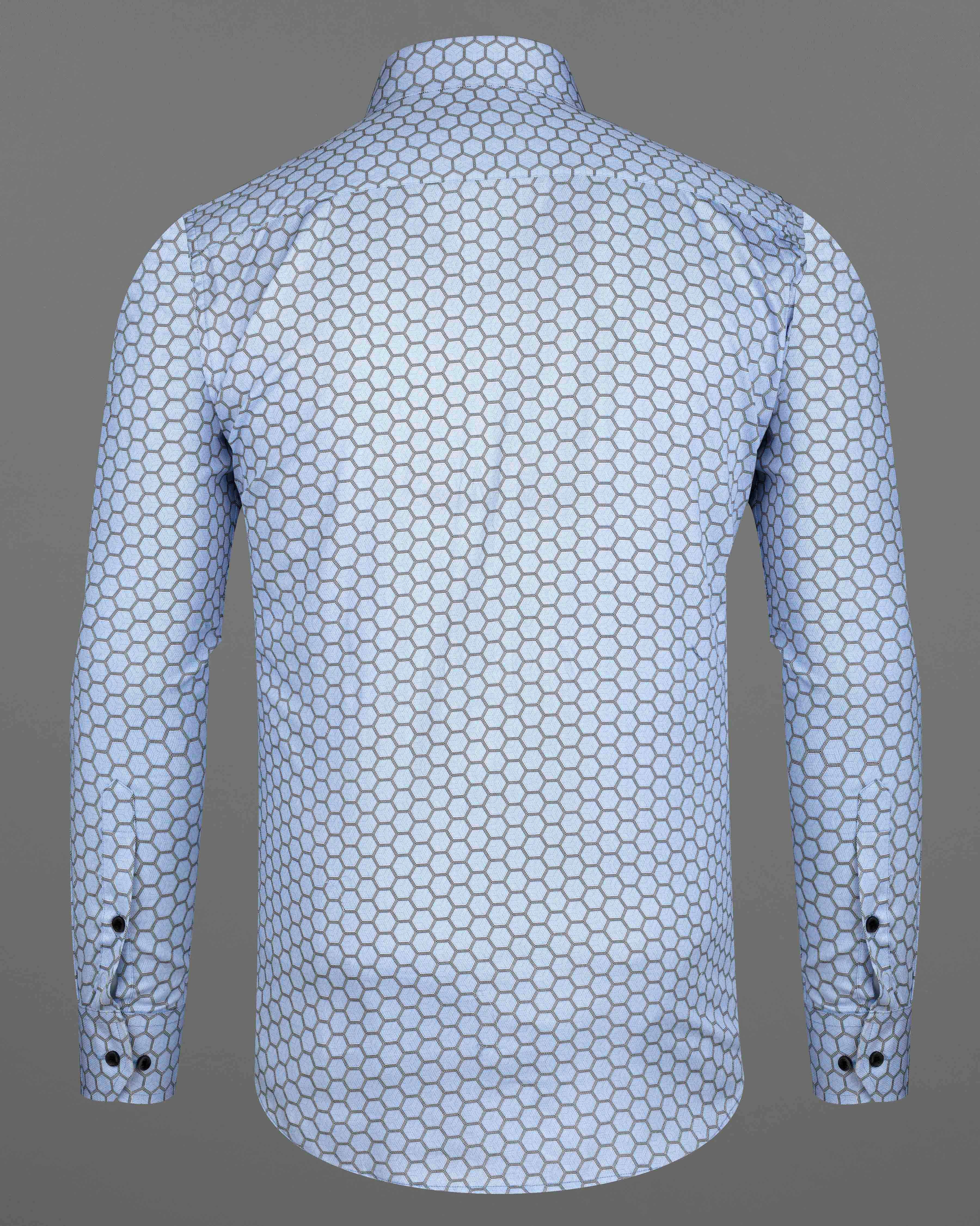 Spindle Sky Blue Hexagonal Printed Super Soft Premium Cotton Shirt 8062-BLK-38,8062-BLK-38,8062-BLK-39,8062-BLK-39,8062-BLK-40,8062-BLK-40,8062-BLK-42,8062-BLK-42,8062-BLK-44,8062-BLK-44,8062-BLK-46,8062-BLK-46,8062-BLK-48,8062-BLK-48,8062-BLK-50,8062-BLK-50,8062-BLK-52,8062-BLK-52