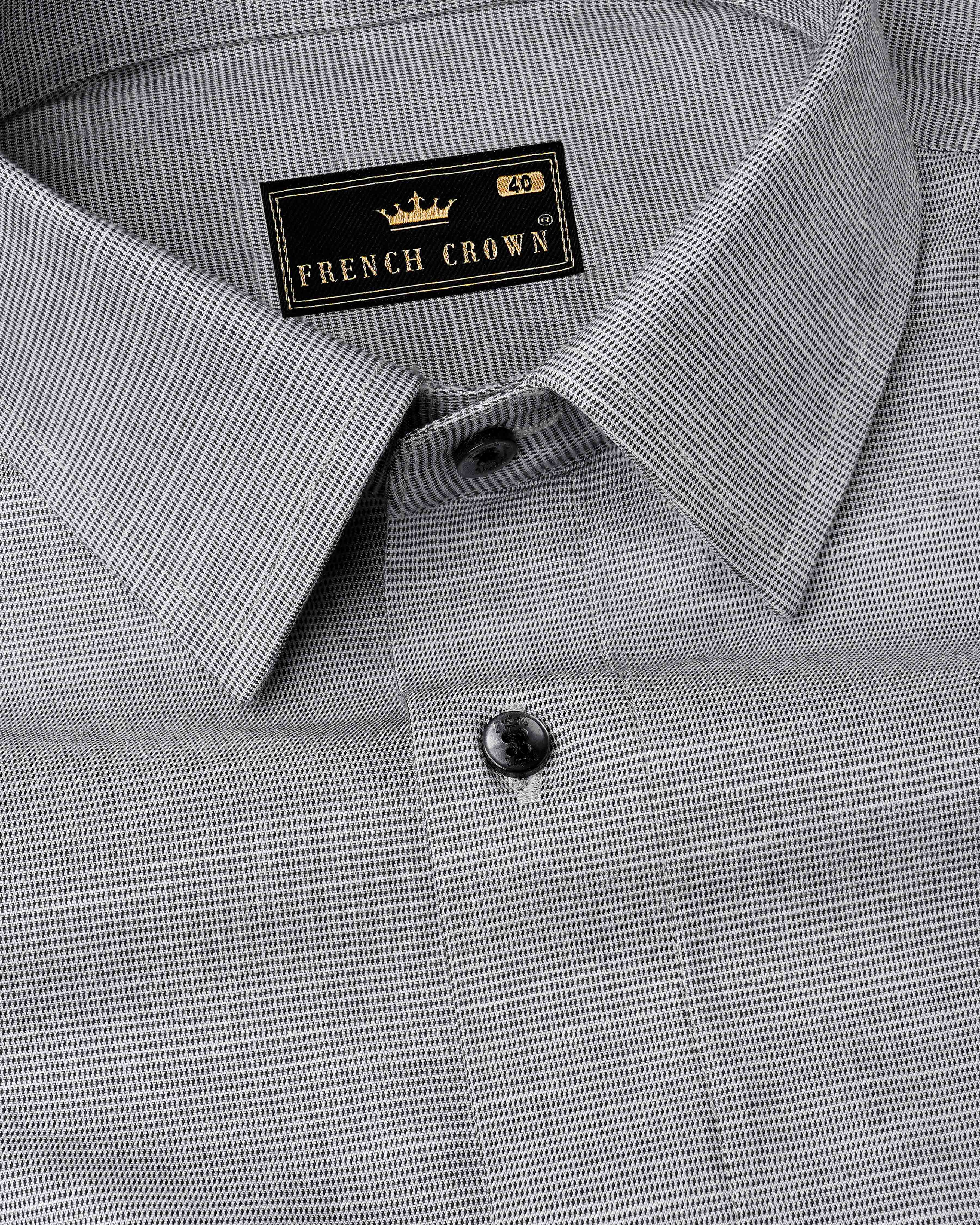 Metallic Gray with Black Premium Giza Cotton Chambray Shirt 8065-BLK-38,8065-BLK-38,8065-BLK-39,8065-BLK-39,8065-BLK-40,8065-BLK-40,8065-BLK-42,8065-BLK-42,8065-BLK-44,8065-BLK-44,8065-BLK-46,8065-BLK-46,8065-BLK-48,8065-BLK-48,8065-BLK-50,8065-BLK-50,8065-BLK-52,8065-BLK-52