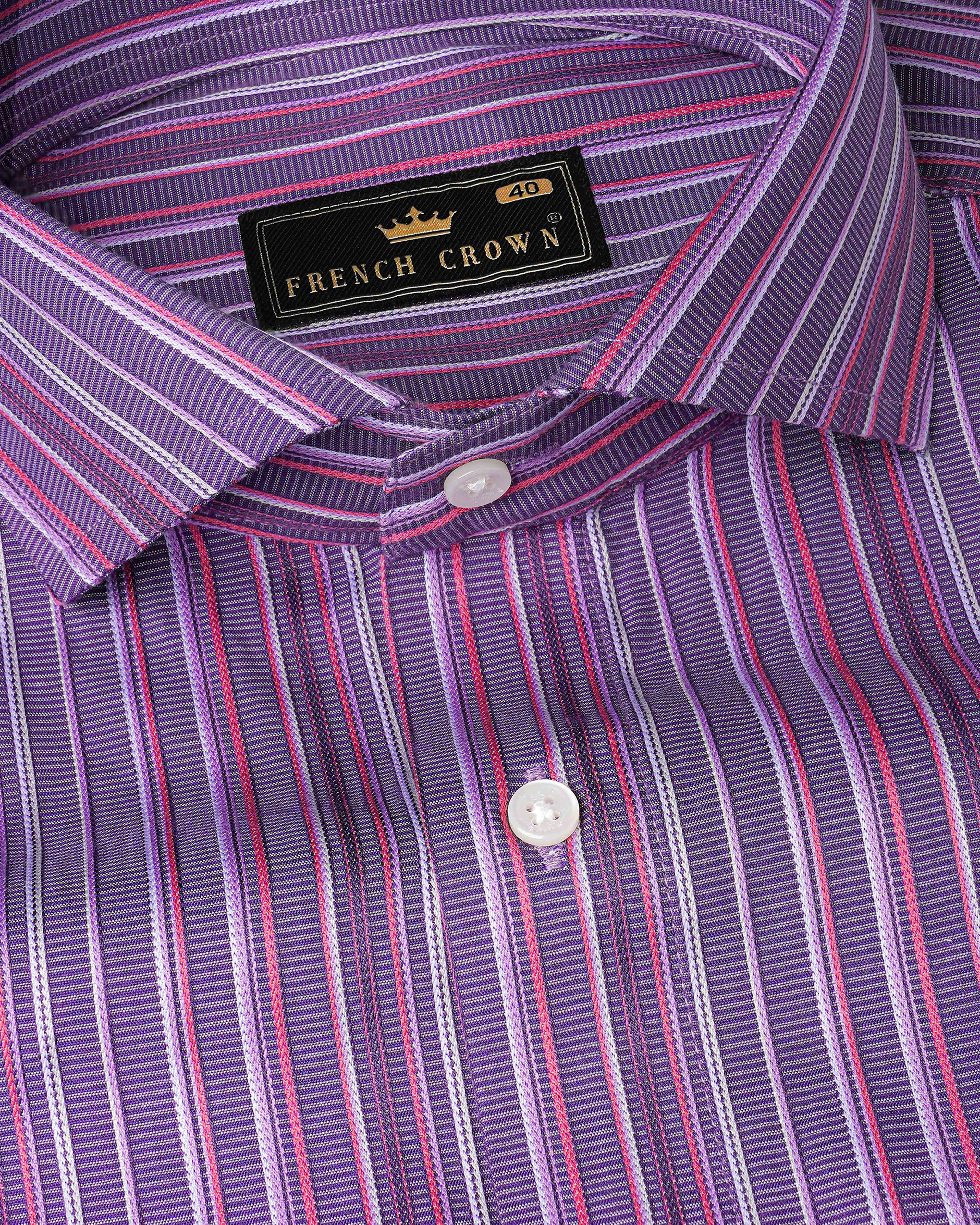 Byzantium Violet with Dep Rose Pink Striped Dobby Textured Premium Giza Cotton Shirt 8068-CA-38,8068-CA-38,8068-CA-39,8068-CA-39,8068-CA-40,8068-CA-40,8068-CA-42,8068-CA-42,8068-CA-44,8068-CA-44,8068-CA-46,8068-CA-46,8068-CA-48,8068-CA-48,8068-CA-50,8068-CA-50,8068-CA-52,8068-CA-52