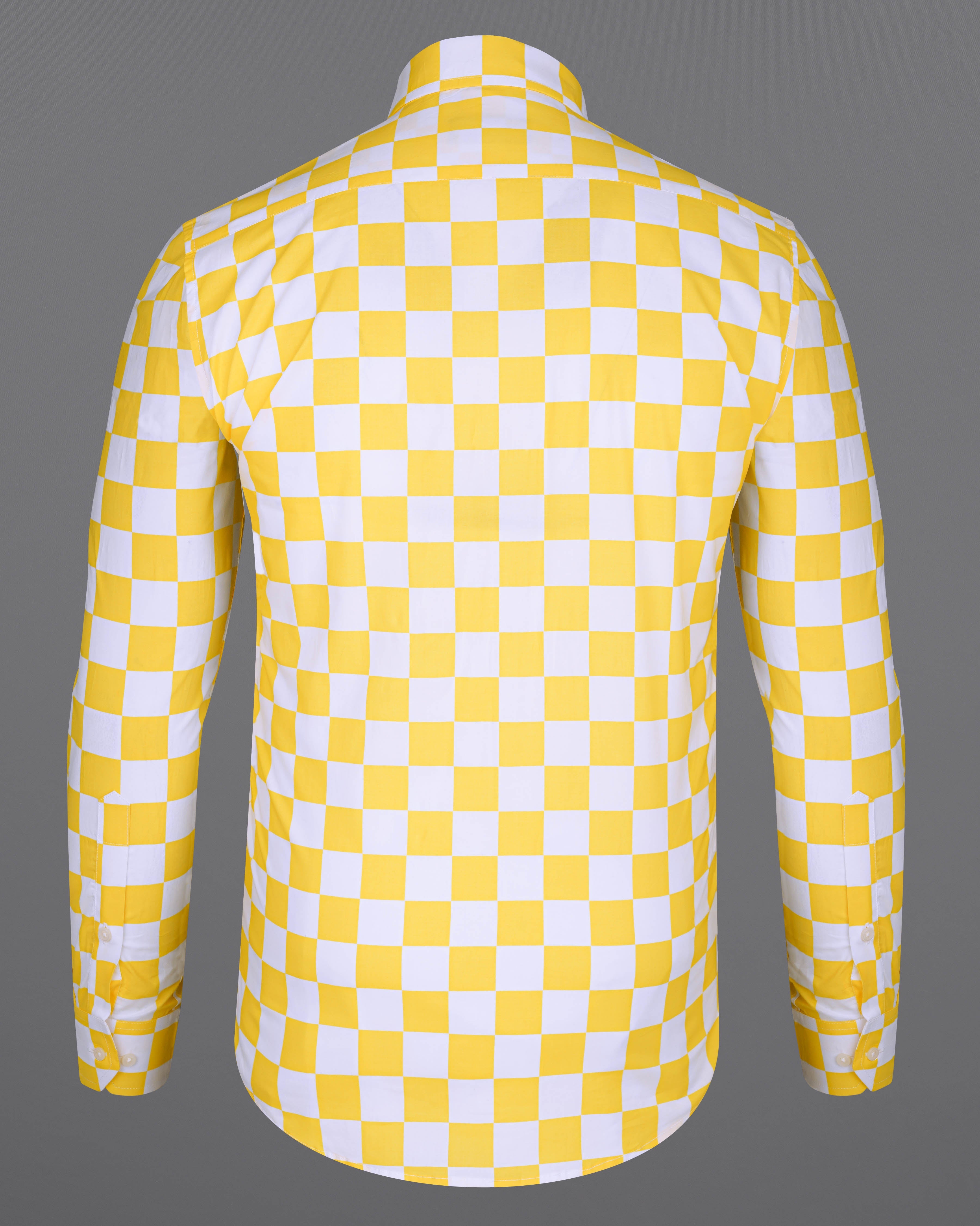 Bright White and Macaroni Yellow Checked Premium Cotton Shirt 8069-38,8069-38,8069-39,8069-39,8069-40,8069-40,8069-42,8069-42,8069-44,8069-44,8069-46,8069-46,8069-48,8069-48,8069-50,8069-50,8069-52,8069-52