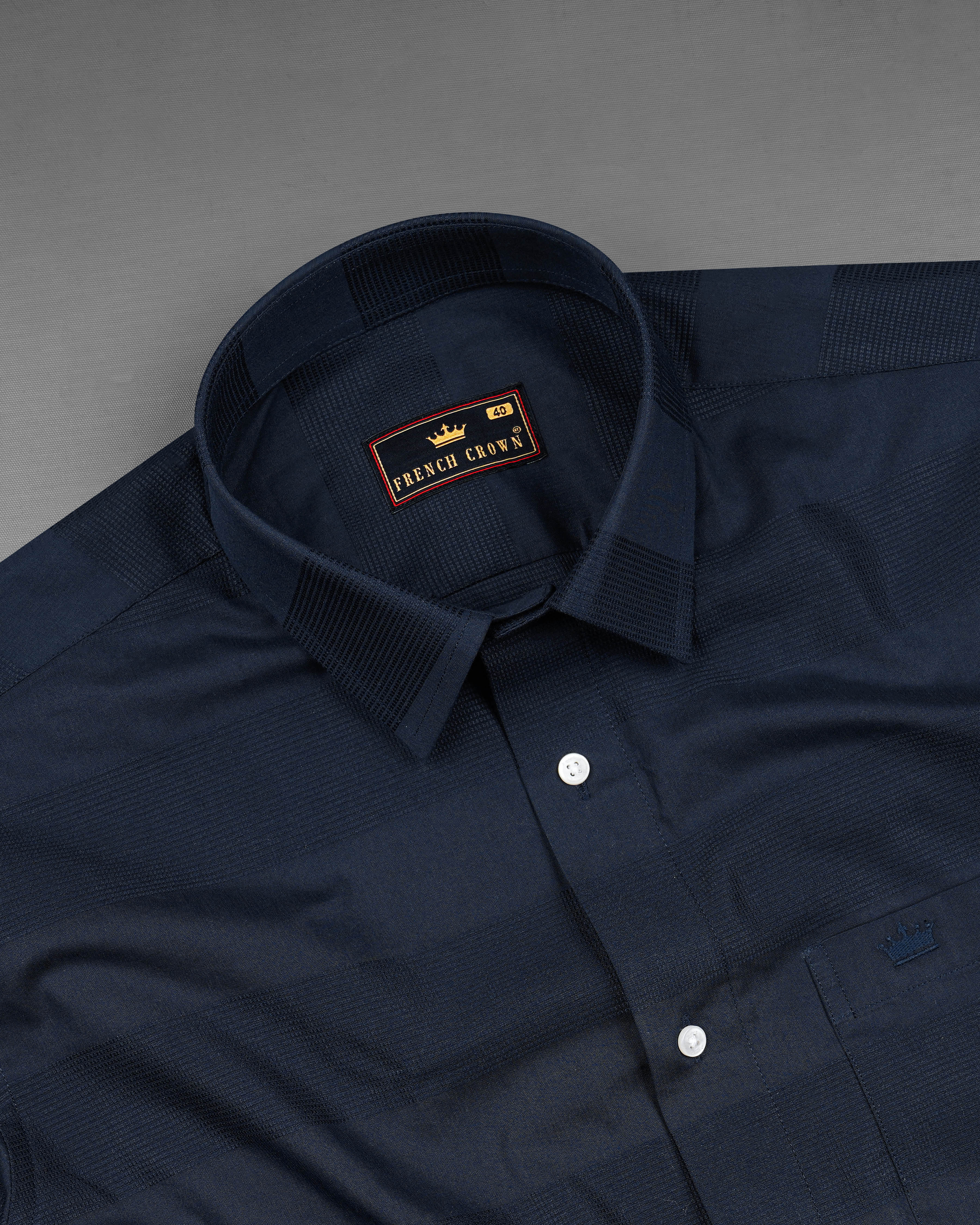 Tangaroa Navy Blue Thick Striped Dobby Textured Premium Giza Cotton Shirt 8086-38, 8086-H-38, 8086-39, 8086-H-39, 8086-40, 8086-H-40, 8086-42, 8086-H-42, 8086-44, 8086-H-44, 8086-46, 8086-H-46, 8086-48, 8086-H-48, 8086-50, 8086-H-50, 8086-52, 8086-H-52