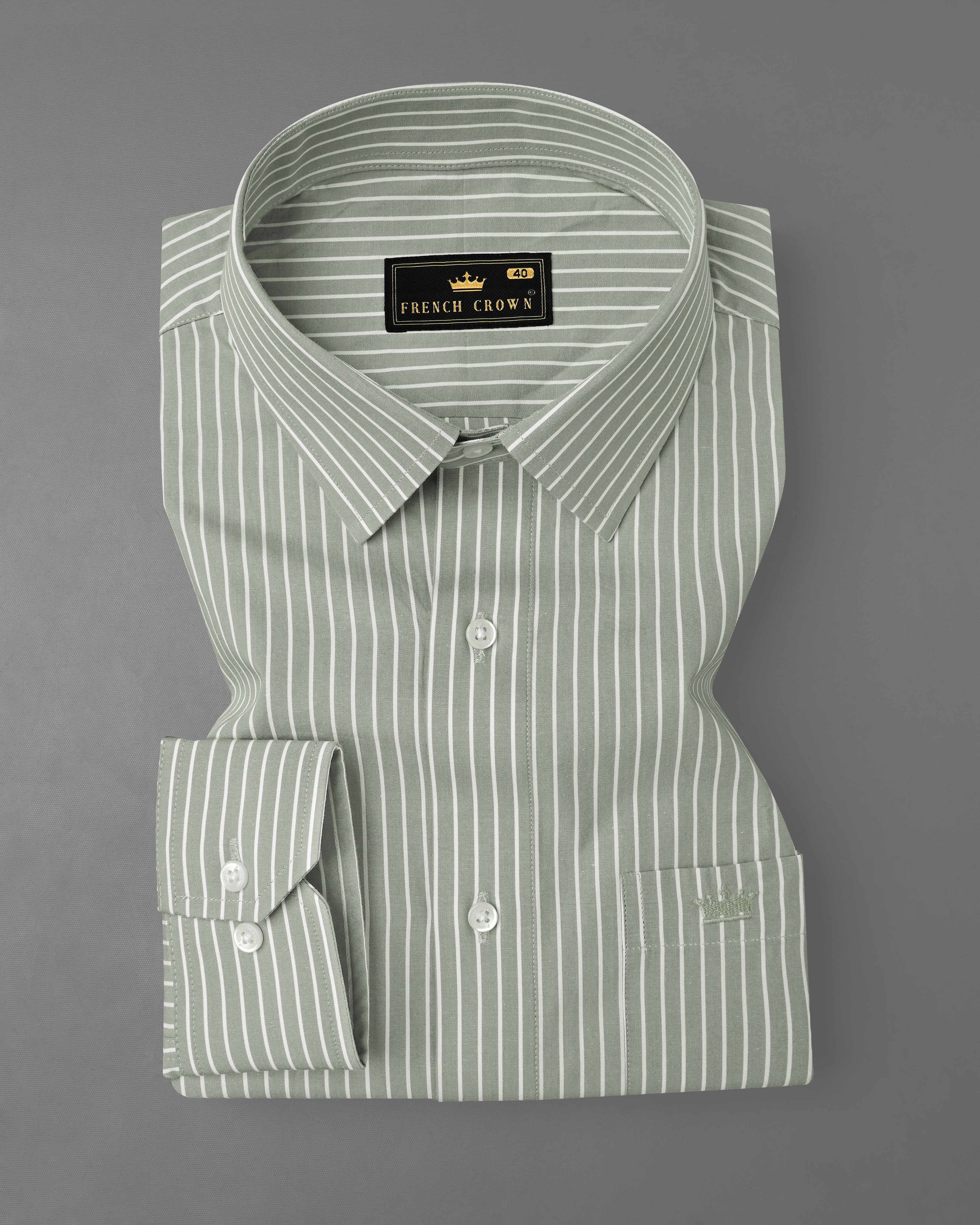  Mantle Mint Green With White Striped Premium Cotton Shirt 8092-38, 8092-H-38, 8092-39, 8092-H-39, 8092-40, 8092-H-40, 8092-42, 8092-H-42, 8092-44, 8092-H-44, 8092-46, 8092-H-46, 8092-48, 8092-H-48, 8092-50, 8092-H-50, 8092-52, 8092-H-52