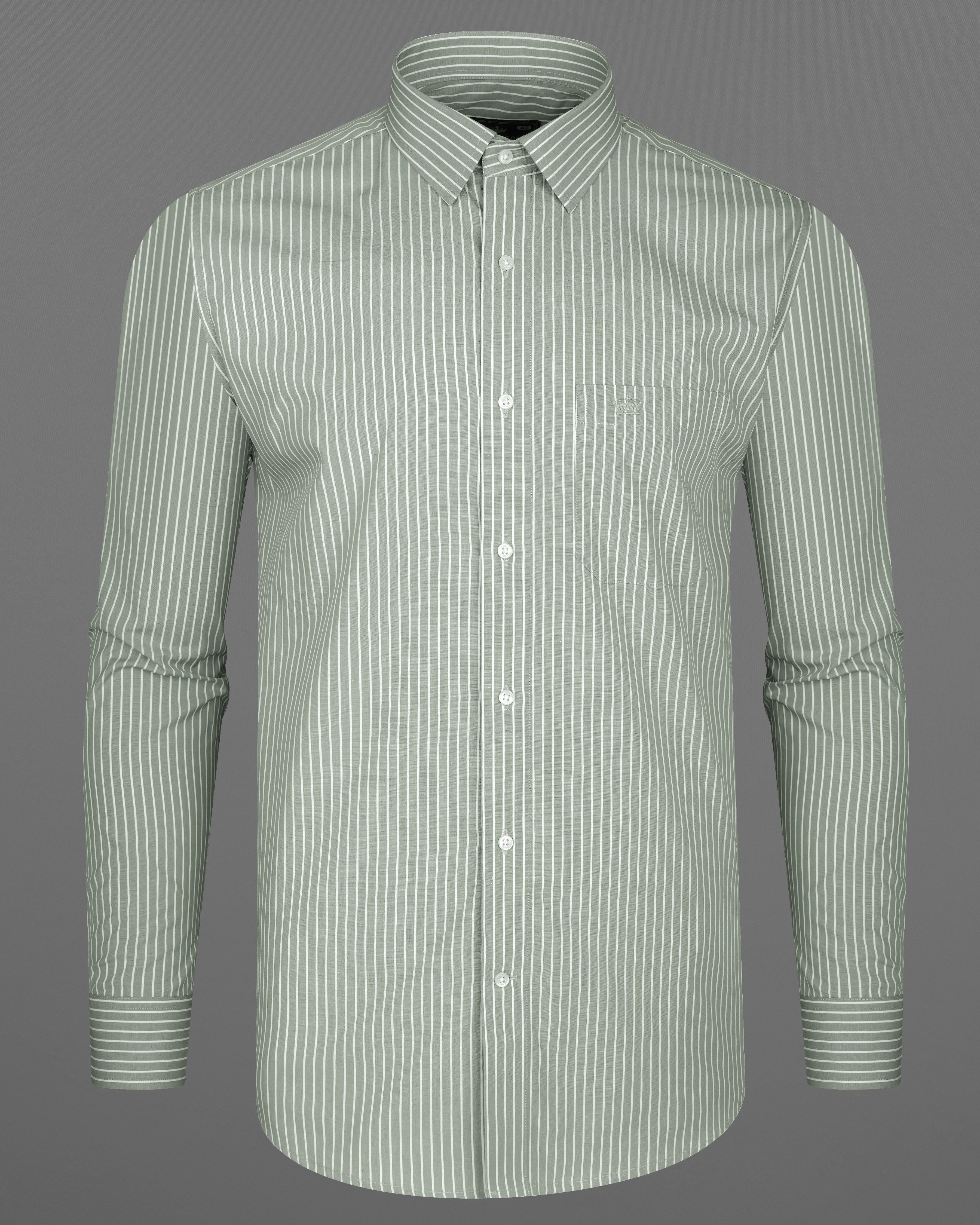  Mantle Mint Green With White Striped Premium Cotton Shirt 8092-38, 8092-H-38, 8092-39, 8092-H-39, 8092-40, 8092-H-40, 8092-42, 8092-H-42, 8092-44, 8092-H-44, 8092-46, 8092-H-46, 8092-48, 8092-H-48, 8092-50, 8092-H-50, 8092-52, 8092-H-52