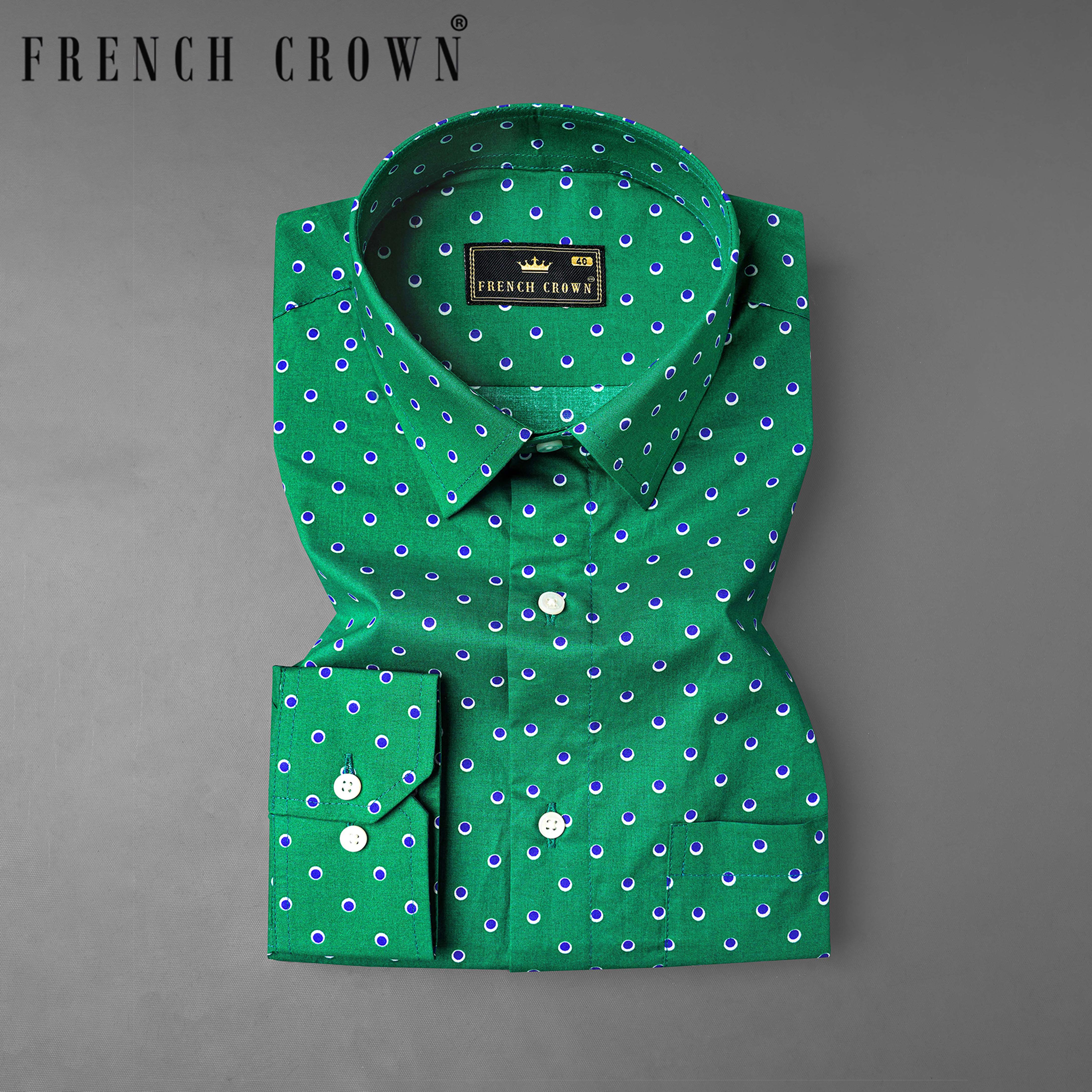 Eucalyptus Green Formal/Casual Prints Premium Cotton Shirt For Men - Rare Rabbit Shirts Eucalyptus Green Formal/Casual Prints Premium Cotton Shirt For Men - Rare Rabbit Shirts