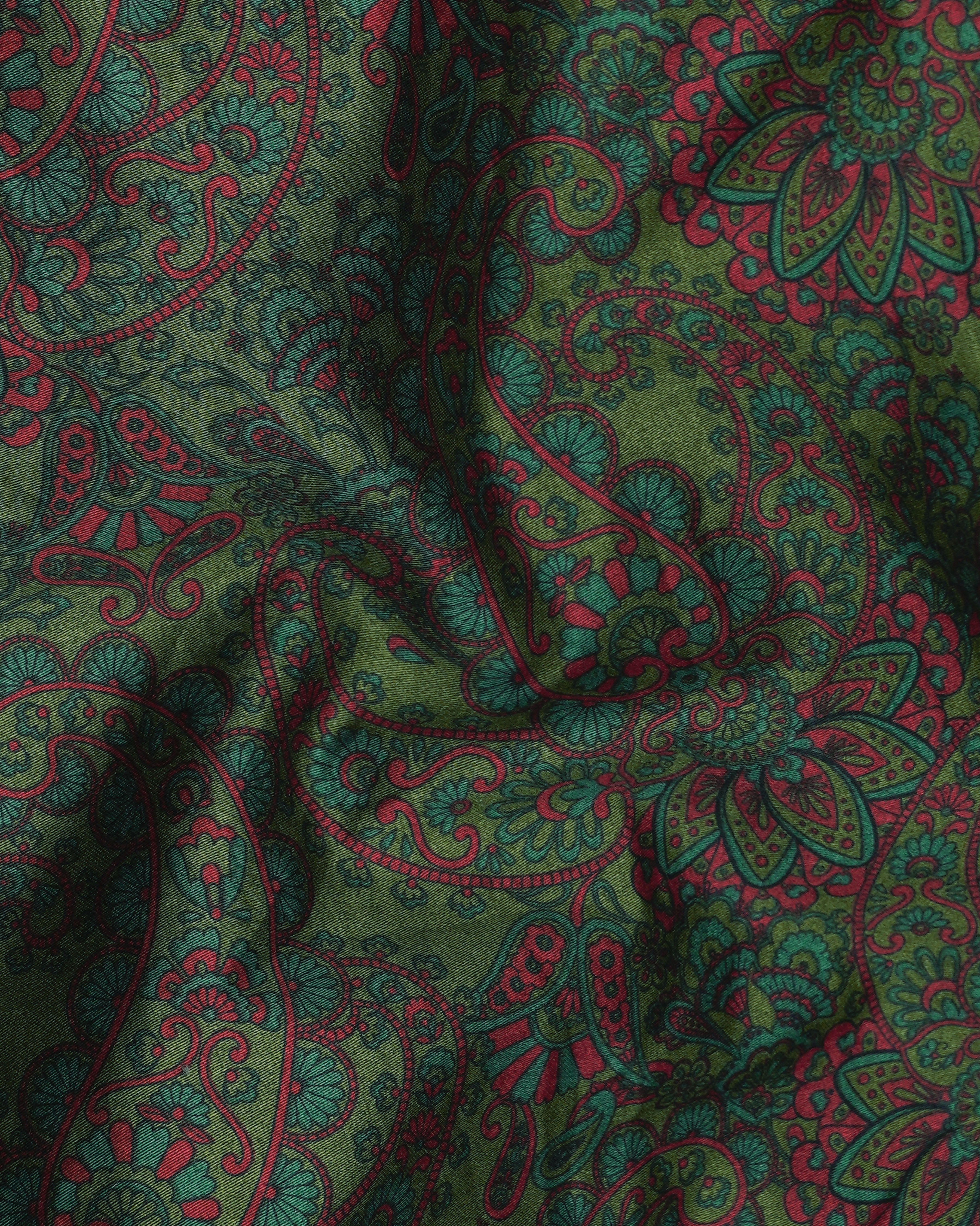 Bronzestone Green and Stiletto Red Paisley Printed Super Soft Premium Cotton Shirt 8221-GR-38, 8221-GR-H-38, 8221-GR-39, 8221-GR-H-39, 8221-GR-40, 8221-GR-H-40, 8221-GR-42, 8221-GR-H-42, 8221-GR-44, 8221-GR-H-44, 8221-GR-46, 8221-GR-H-46, 8221-GR-48, 8221-GR-H-48, 8221-GR-50, 8221-GR-H-50, 8221-GR-52, 8221-GR-H-52