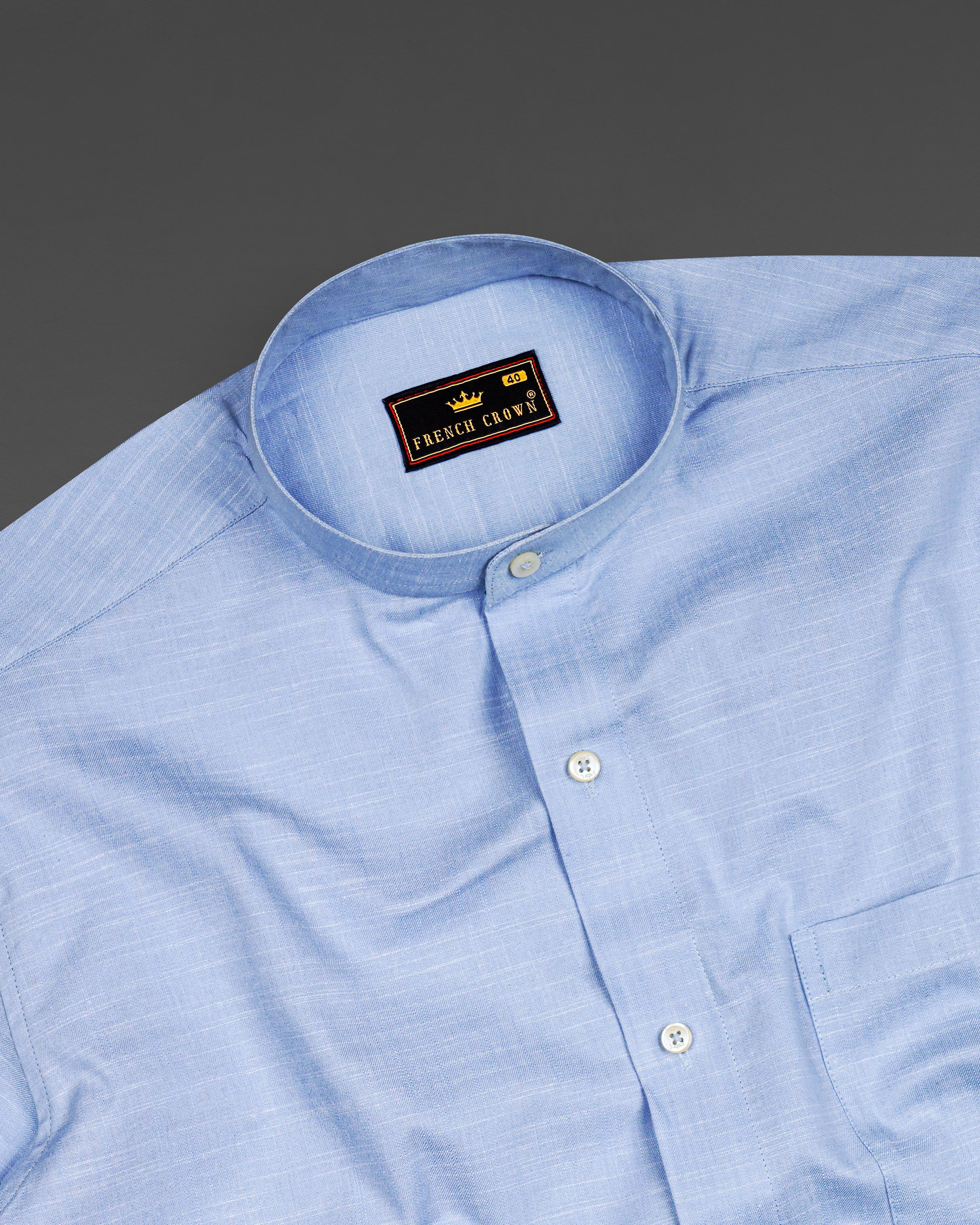 Carolina Sky Blue Chambray Textured Premium Cotton Shirt 8269-M-38, 8269-M-H-38, 8269-M-39, 8269-M-H-39, 8269-M-40, 8269-M-H-40, 8269-M-42, 8269-M-H-42, 8269-M-44, 8269-M-H-44, 8269-M-46, 8269-M-H-46, 8269-M-48, 8269-M-H-48, 8269-M-50, 8269-M-H-50, 8269-M-52, 8269-M-H-52