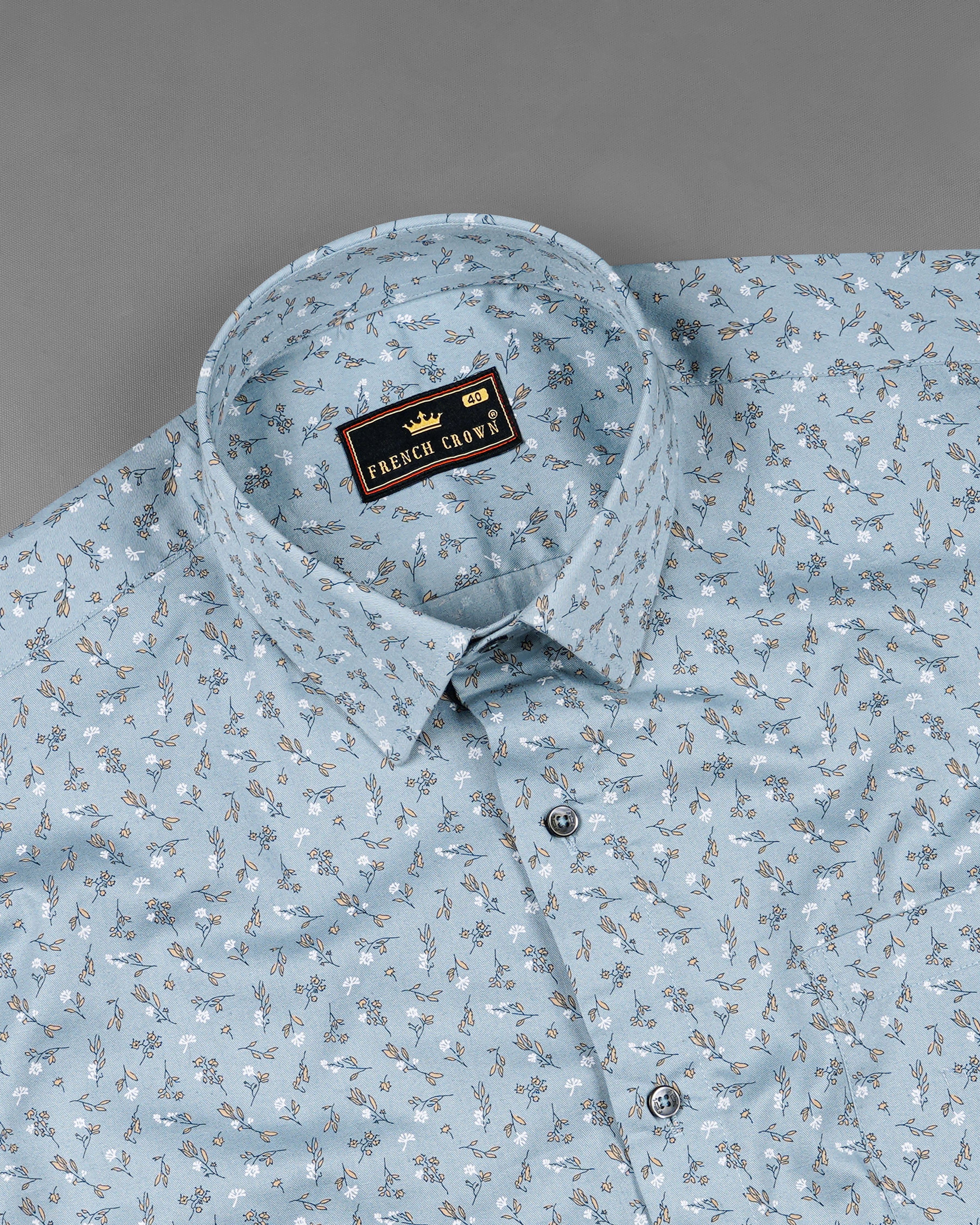 Cascade Blue Ditsy Printed Royal Oxford Shirt 8282-BLK-38, 8282-BLK-H-38, 8282-BLK-39, 8282-BLK-H-39, 8282-BLK-40, 8282-BLK-H-40, 8282-BLK-42, 8282-BLK-H-42, 8282-BLK-44, 8282-BLK-H-44, 8282-BLK-46, 8282-BLK-H-46, 8282-BLK-48, 8282-BLK-H-48, 8282-BLK-50, 8282-BLK-H-50, 8282-BLK-52, 8282-BLK-H-52