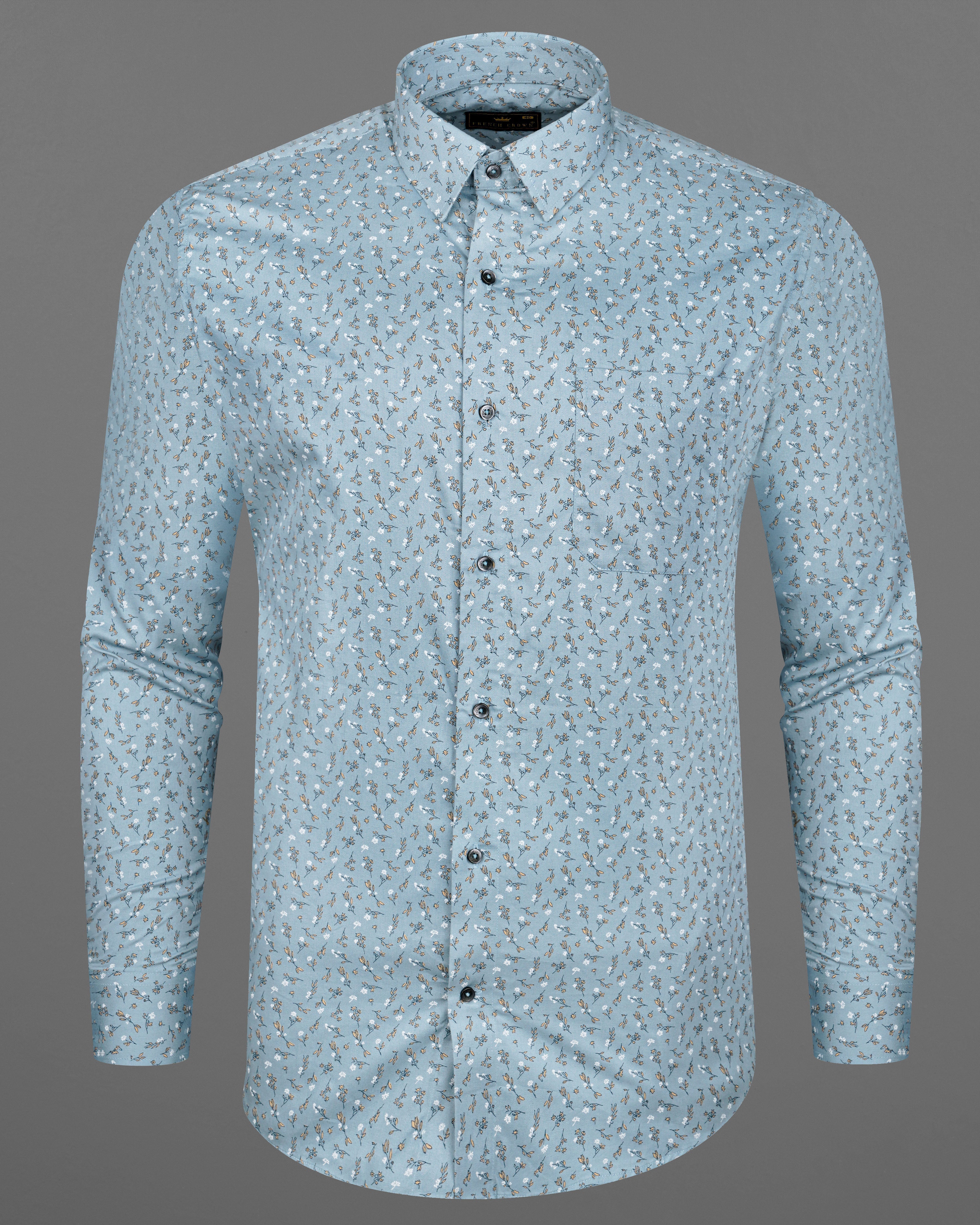 Cascade Blue Ditsy Printed Royal Oxford Shirt 8282-BLK-38, 8282-BLK-H-38, 8282-BLK-39, 8282-BLK-H-39, 8282-BLK-40, 8282-BLK-H-40, 8282-BLK-42, 8282-BLK-H-42, 8282-BLK-44, 8282-BLK-H-44, 8282-BLK-46, 8282-BLK-H-46, 8282-BLK-48, 8282-BLK-H-48, 8282-BLK-50, 8282-BLK-H-50, 8282-BLK-52, 8282-BLK-H-52