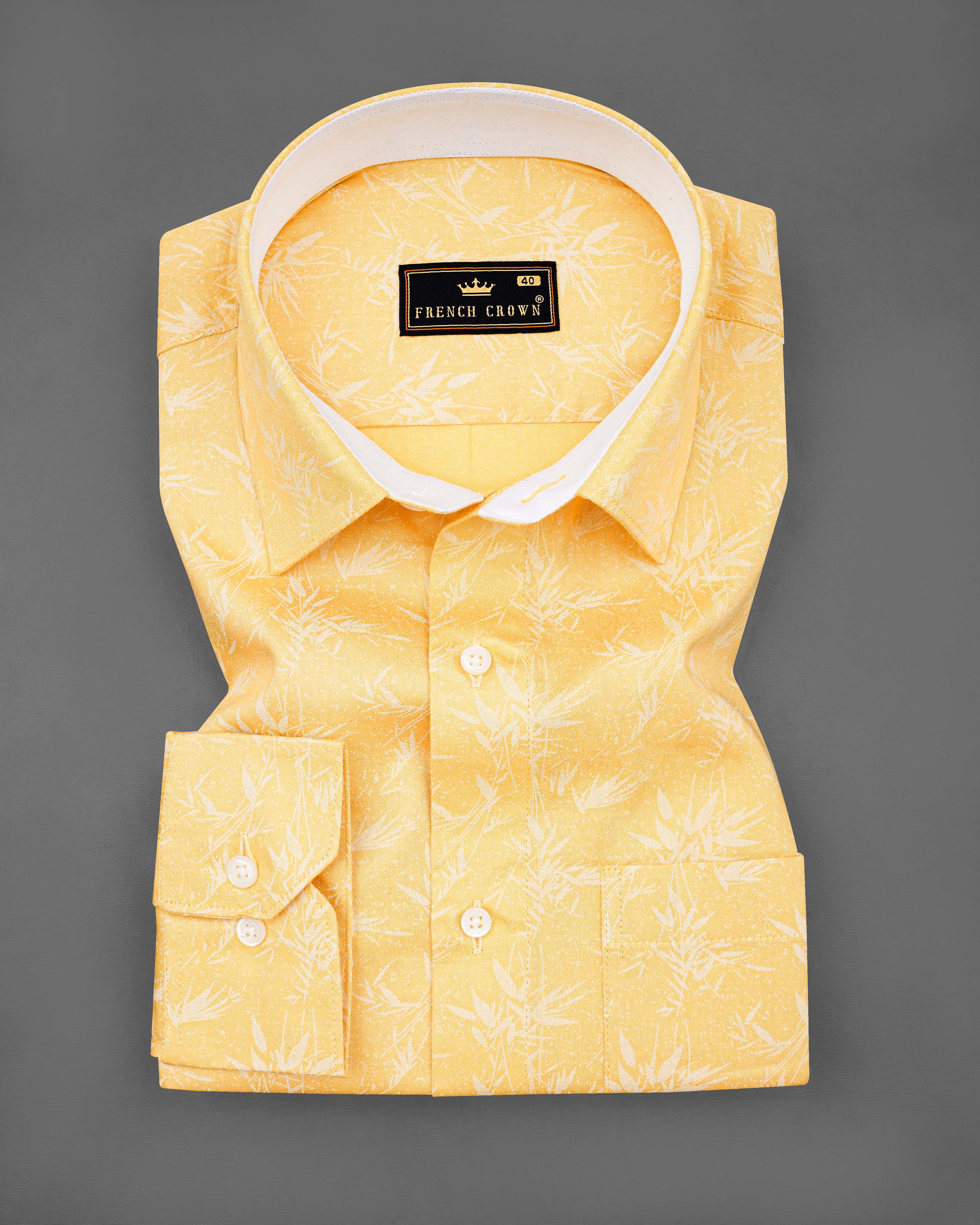 Chardonnay Yellow Printed Super Soft Premium Cotton Shirt 8285-CP -38,8285-CP -H-38,8285-CP -39,8285-CP -H-39,8285-CP -40,8285-CP -H-40,8285-CP -42,8285-CP -H-42,8285-CP -44,8285-CP -H-44,8285-CP -46,8285-CP -H-46,8285-CP -48,8285-CP -H-48,8285-CP -50,8285-CP -H-50,8285-CP -52,8285-CP -H-52