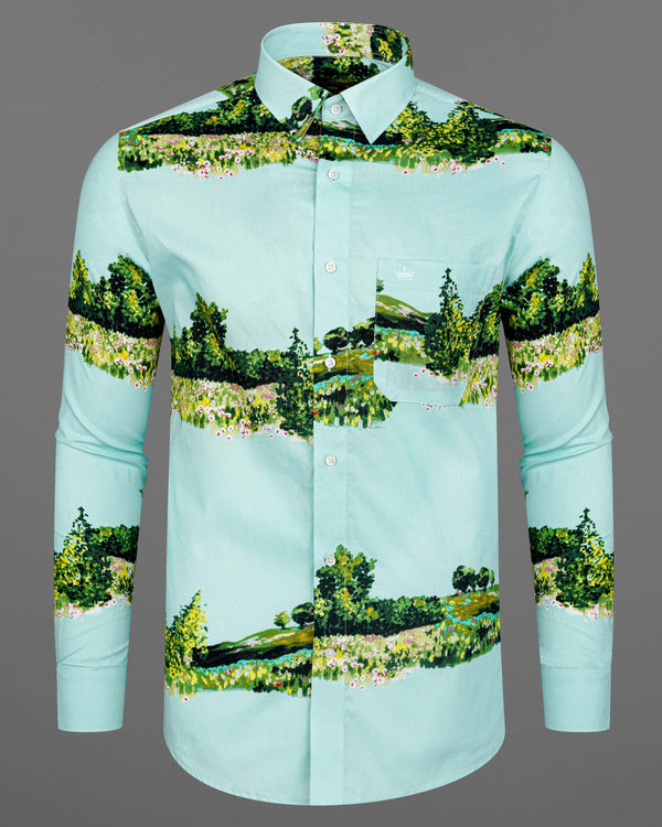 Pale Turquoise Blue Tropical Printed Premium Cotton Shirt 8292 -38,8292 -H-38,8292 -39,8292 -H-39,8292 -40,8292 -H-40,8292 -42,8292 -H-42,8292 -44,8292 -H-44,8292 -46,8292 -H-46,8292 -48,8292 -H-48,8292 -50,8292 -H-50,8292 -52,8292 -H-52