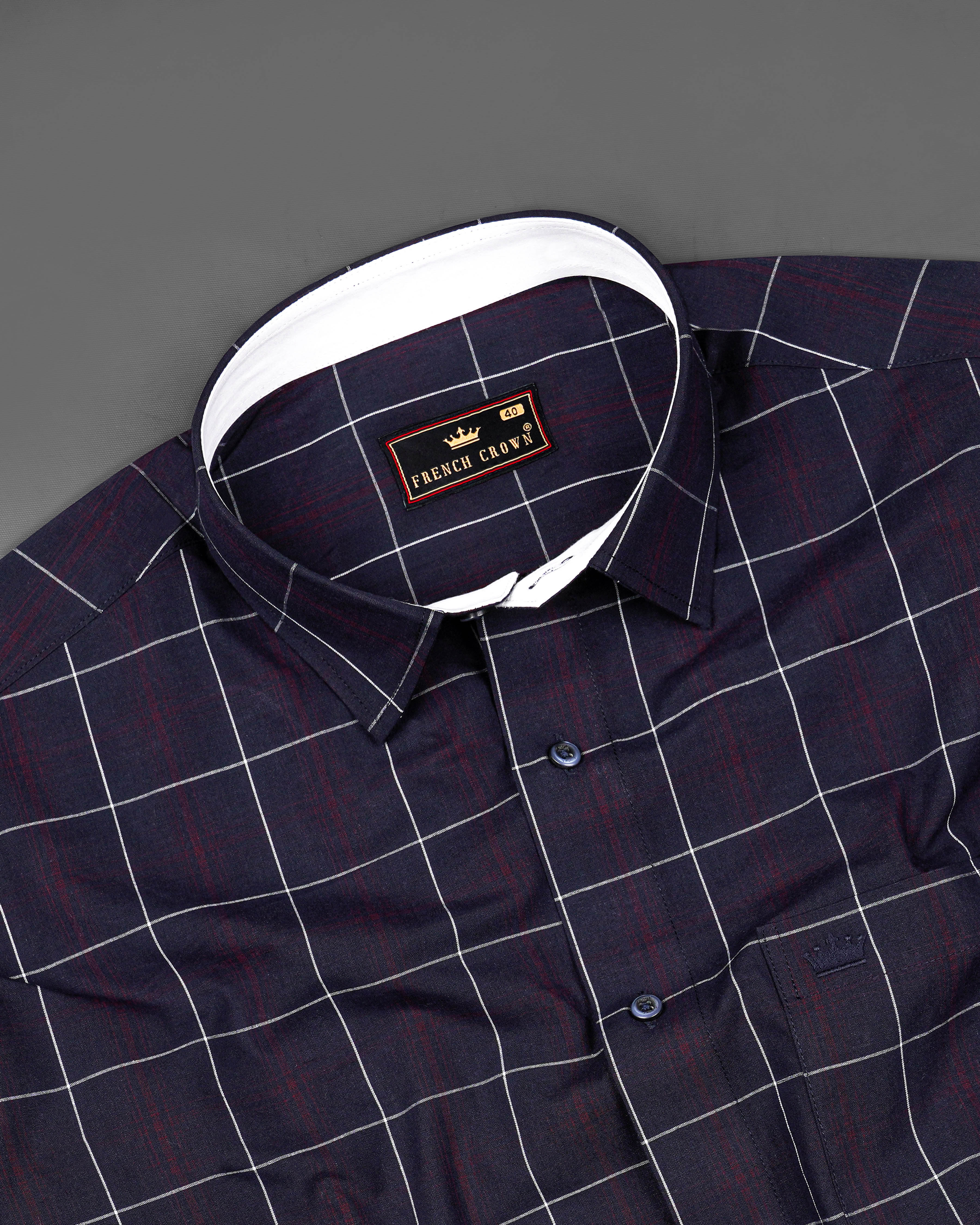 Midnight Blue with Barossa Wine Windowpane Premium Cotton Shirt 8293-CP-BLE -38,8293-CP-BLE -H-38,8293-CP-BLE -39,8293-CP-BLE -H-39,8293-CP-BLE -40,8293-CP-BLE -H-40,8293-CP-BLE -42,8293-CP-BLE -H-42,8293-CP-BLE -44,8293-CP-BLE -H-44,8293-CP-BLE -46,8293-CP-BLE -H-46,8293-CP-BLE -48,8293-CP-BLE -H-48,8293-CP-BLE -50,8293-CP-BLE -H-50,8293-CP-BLE -52,8293-CP-BLE -H-52