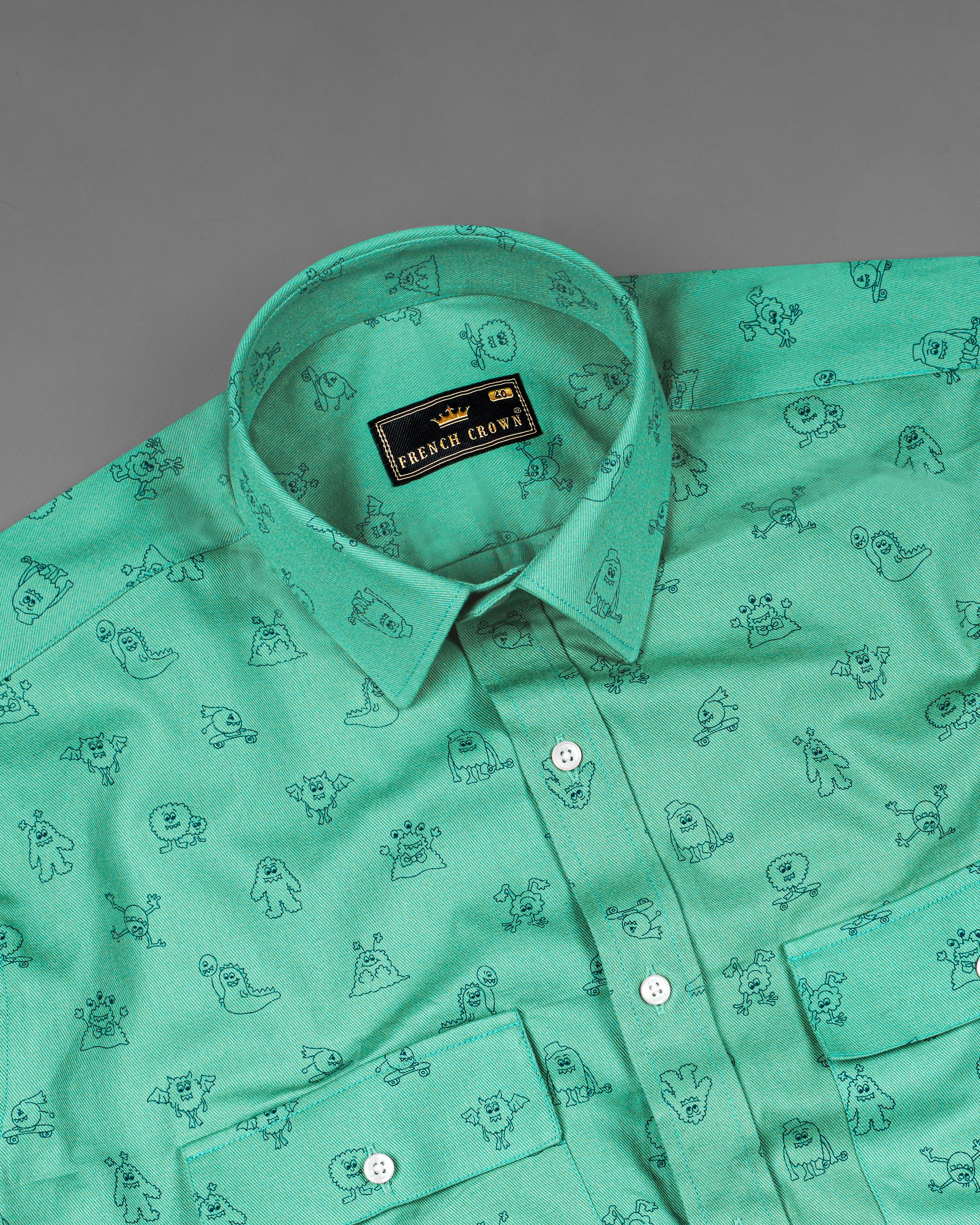 Jellyfish Green with Alien Printed Royal Oxford Designer Shirt 8295-P131 -38,8295-P131 -H-38,8295-P131 -39,8295-P131 -H-39,8295-P131 -40,8295-P131 -H-40,8295-P131 -42,8295-P131 -H-42,8295-P131 -44,8295-P131 -H-44,8295-P131 -46,8295-P131 -H-46,8295-P131 -48,8295-P131 -H-48,8295-P131 -50,8295-P131 -H-50,8295-P131 -52,8295-P131 -H-52