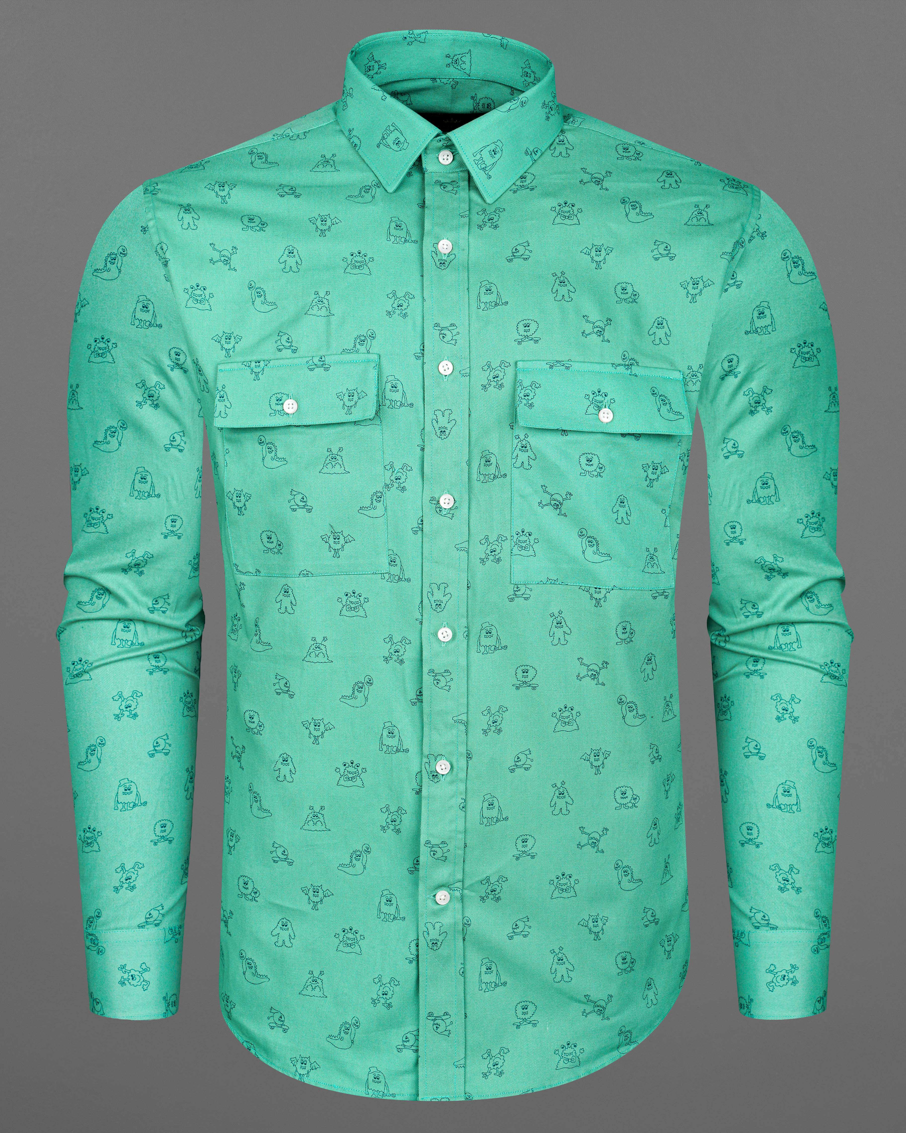 Jellyfish Green with Alien Printed Royal Oxford Designer Shirt 8295-P131 -38,8295-P131 -H-38,8295-P131 -39,8295-P131 -H-39,8295-P131 -40,8295-P131 -H-40,8295-P131 -42,8295-P131 -H-42,8295-P131 -44,8295-P131 -H-44,8295-P131 -46,8295-P131 -H-46,8295-P131 -48,8295-P131 -H-48,8295-P131 -50,8295-P131 -H-50,8295-P131 -52,8295-P131 -H-52