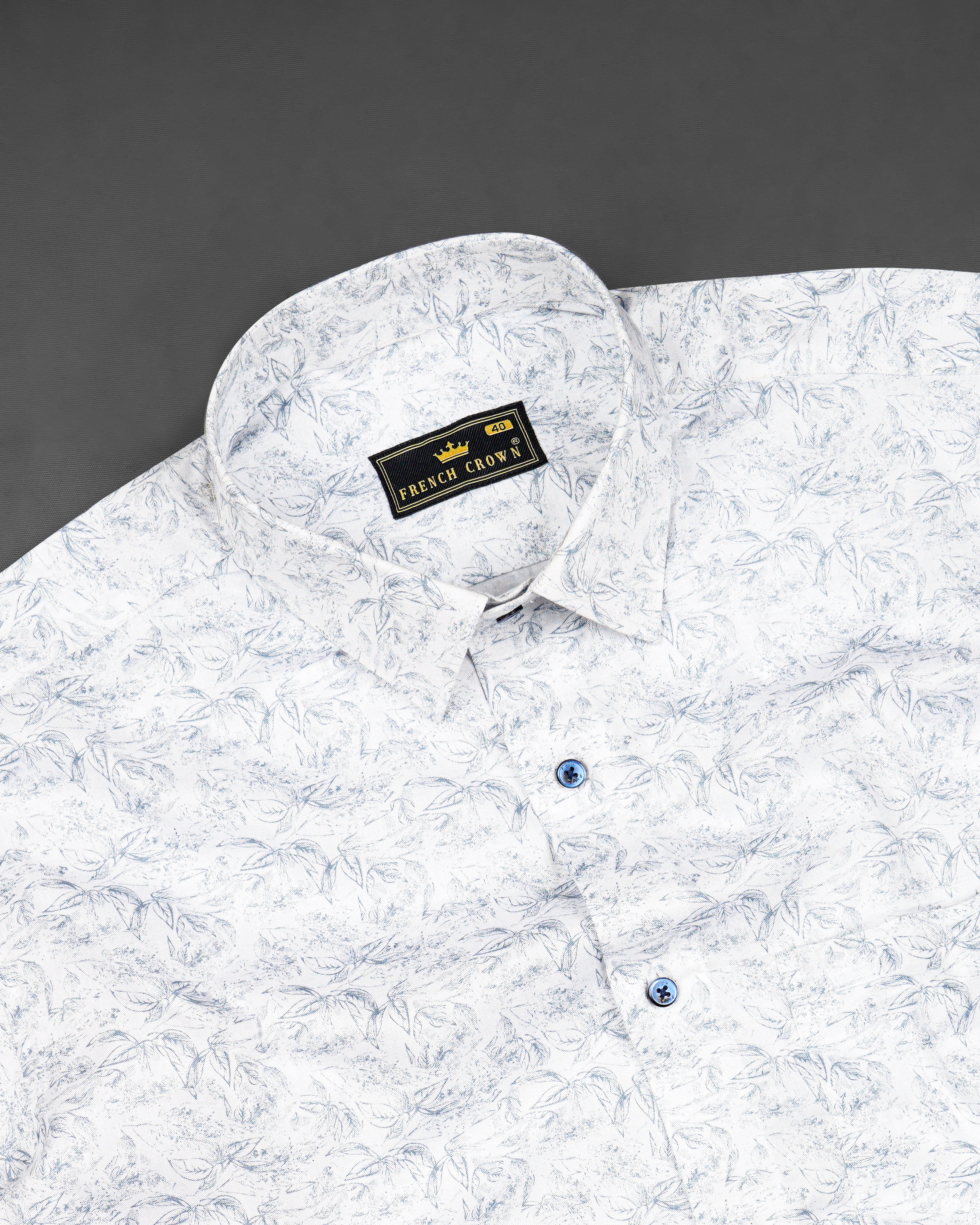 Bright White and Casper Gray Leaves Printed Twill Premium Cotton Shirt 8312-BLE -38,8312-BLE -H-38,8312-BLE -39,8312-BLE -H-39,8312-BLE -40,8312-BLE -H-40,8312-BLE -42,8312-BLE -H-42,8312-BLE -44,8312-BLE -H-44,8312-BLE -46,8312-BLE -H-46,8312-BLE -48,8312-BLE -H-48,8312-BLE -50,8312-BLE -H-50,8312-BLE -52,8312-BLE -H-52