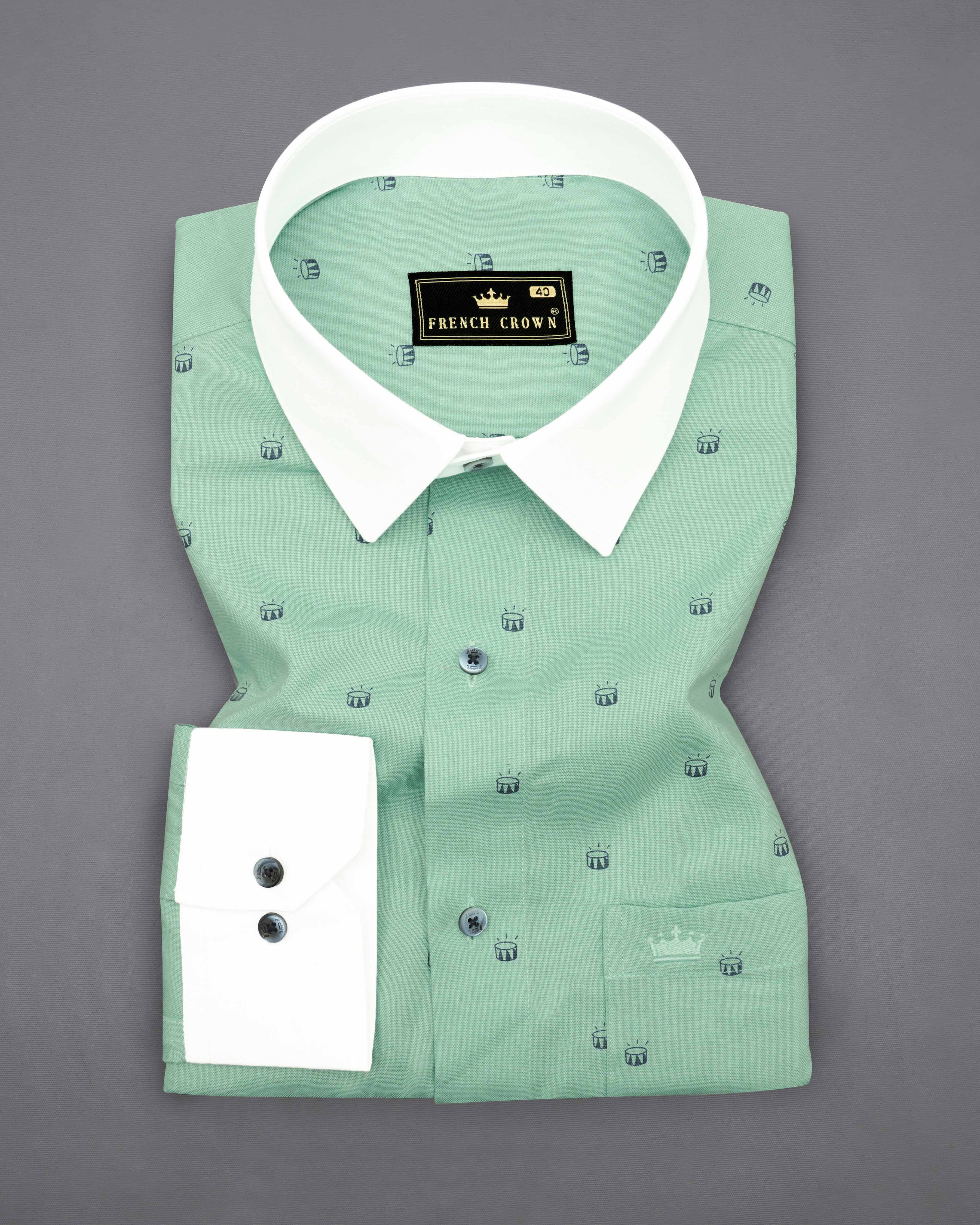 Turquoise Green Drum Printed with White Collar and Cuffs Royal Oxford Shirt 8317-WCC-BLE -38,8317-WCC-BLE -H-38,8317-WCC-BLE -39,8317-WCC-BLE -H-39,8317-WCC-BLE -40,8317-WCC-BLE -H-40,8317-WCC-BLE -42,8317-WCC-BLE -H-42,8317-WCC-BLE -44,8317-WCC-BLE -H-44,8317-WCC-BLE -46,8317-WCC-BLE -H-46,8317-WCC-BLE -48,8317-WCC-BLE -H-48,8317-WCC-BLE -50,8317-WCC-BLE -H-50,8317-WCC-BLE -52,8317-WCC-BLE -H-52