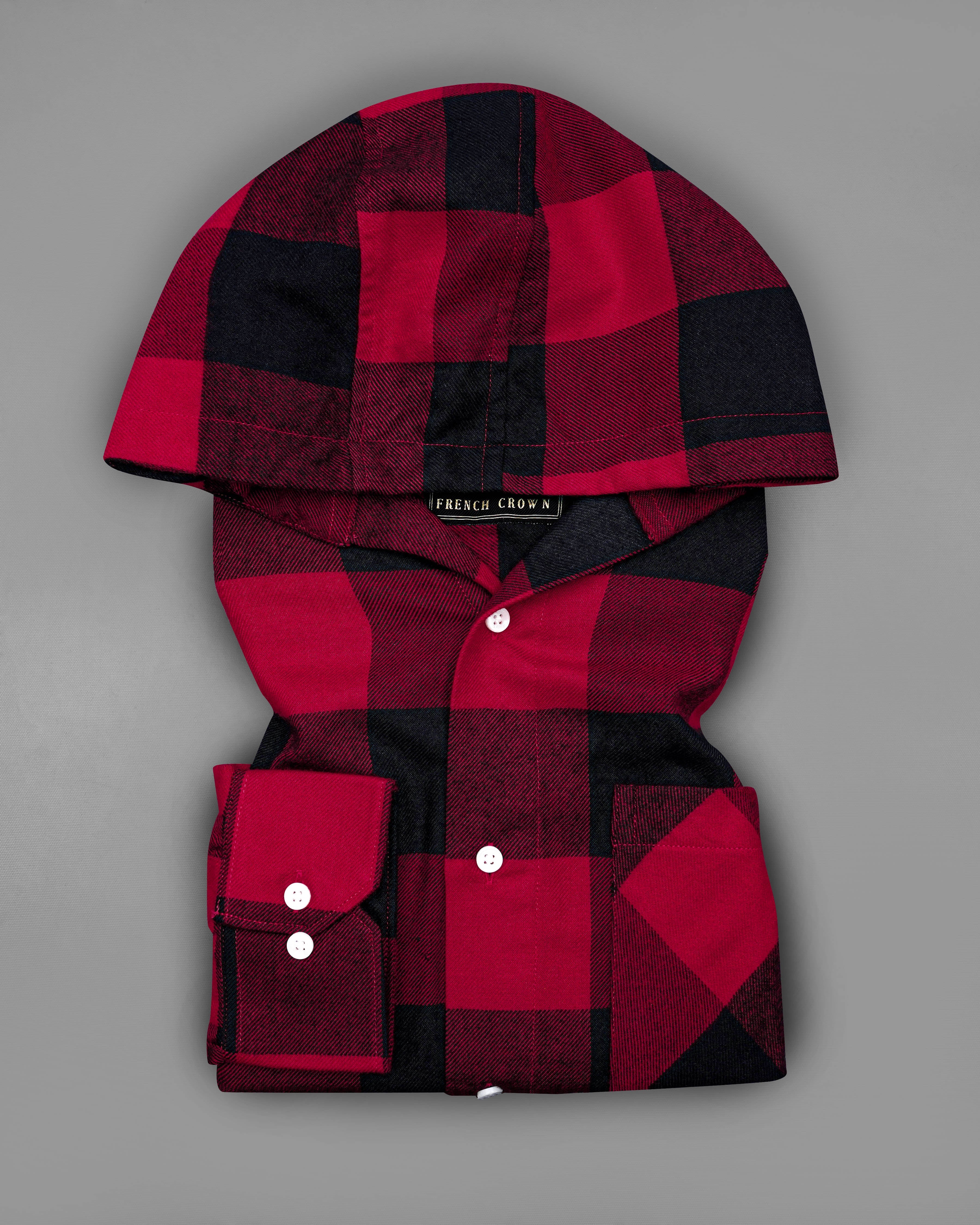 Monarch Red and Black Checked Flannel Hoodie Overshirt 8343-HD-38, 8343-HD-H-38, 8343-HD-39, 8343-HD-H-39, 8343-HD-40, 8343-HD-H-40, 8343-HD-42, 8343-HD-H-42, 8343-HD-44, 8343-HD-H-44, 8343-HD-46, 8343-HD-H-46, 8343-HD-48, 8343-HD-H-48, 8343-HD-50, 8343-HD-H-50, 8343-HD-52, 8343-HD-H-52