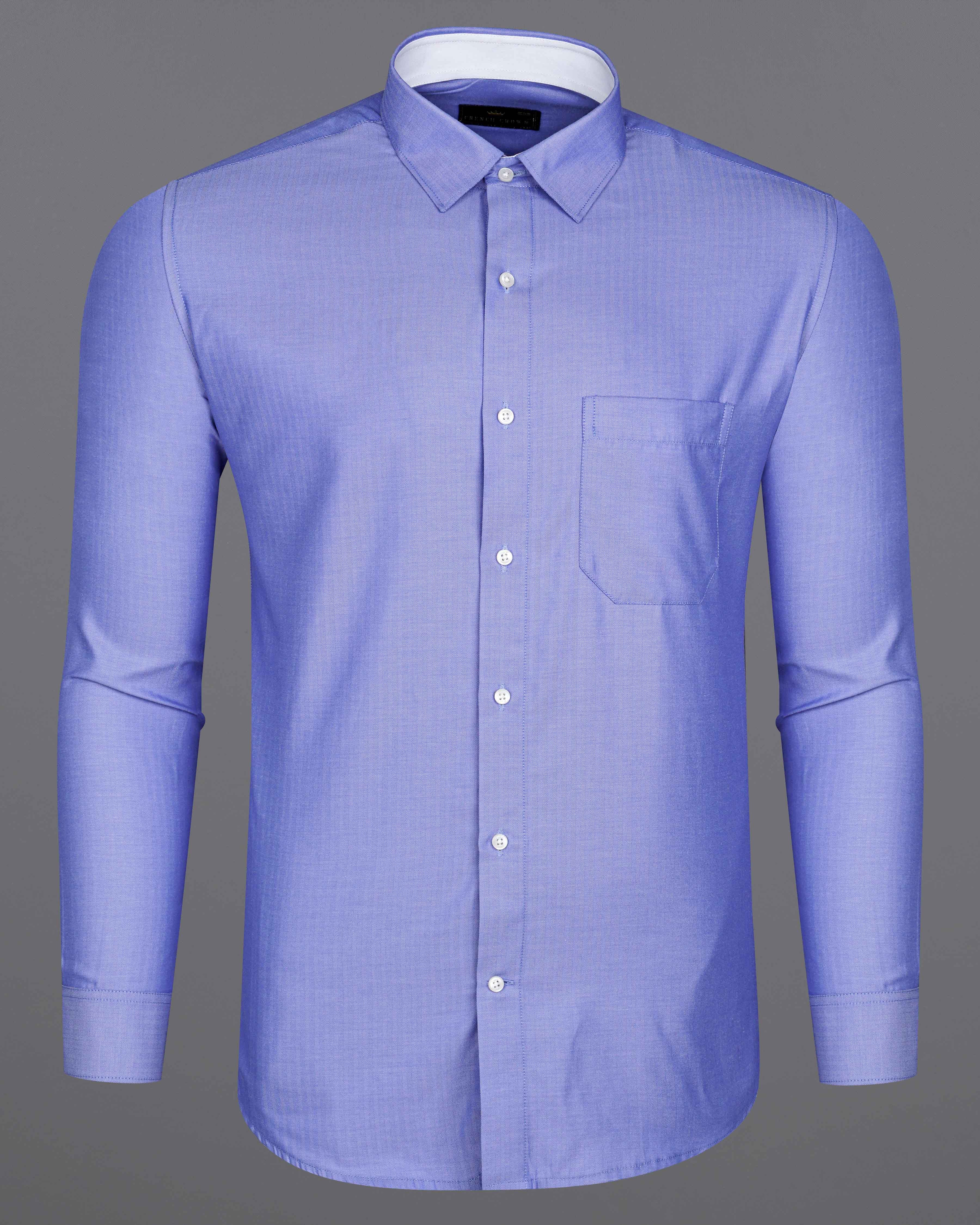 Periwinkle Blue Herringbone Premium Cotton Shirt 8363-CP-38, 8363-CP-H-38, 8363-CP-39, 8363-CP-H-39, 8363-CP-40, 8363-CP-H-40, 8363-CP-42, 8363-CP-H-42, 8363-CP-44, 8363-CP-H-44, 8363-CP-46, 8363-CP-H-46, 8363-CP-48, 8363-CP-H-48, 8363-CP-50, 8363-CP-H-50, 8363-CP-52, 8363-CP-H-52