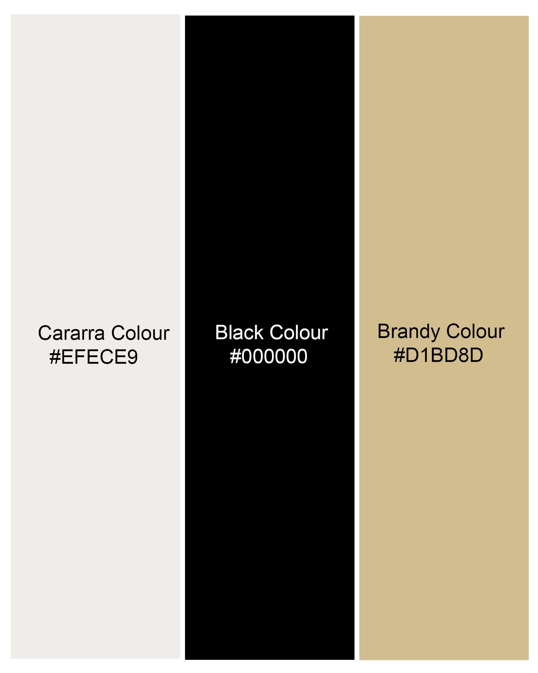 Cararra Cream with Brandy Brown and Black Leopard Striped Printed Premium Cotton Shirt        8364-CC-H-38,8364-CC-H-39,8364-CC-H-40,8364-CC-H-42,8364-CC-H-44,8364-CC-H-46,8364-CC-H-48,8364-CC-H-50, 8364-CC-H-52