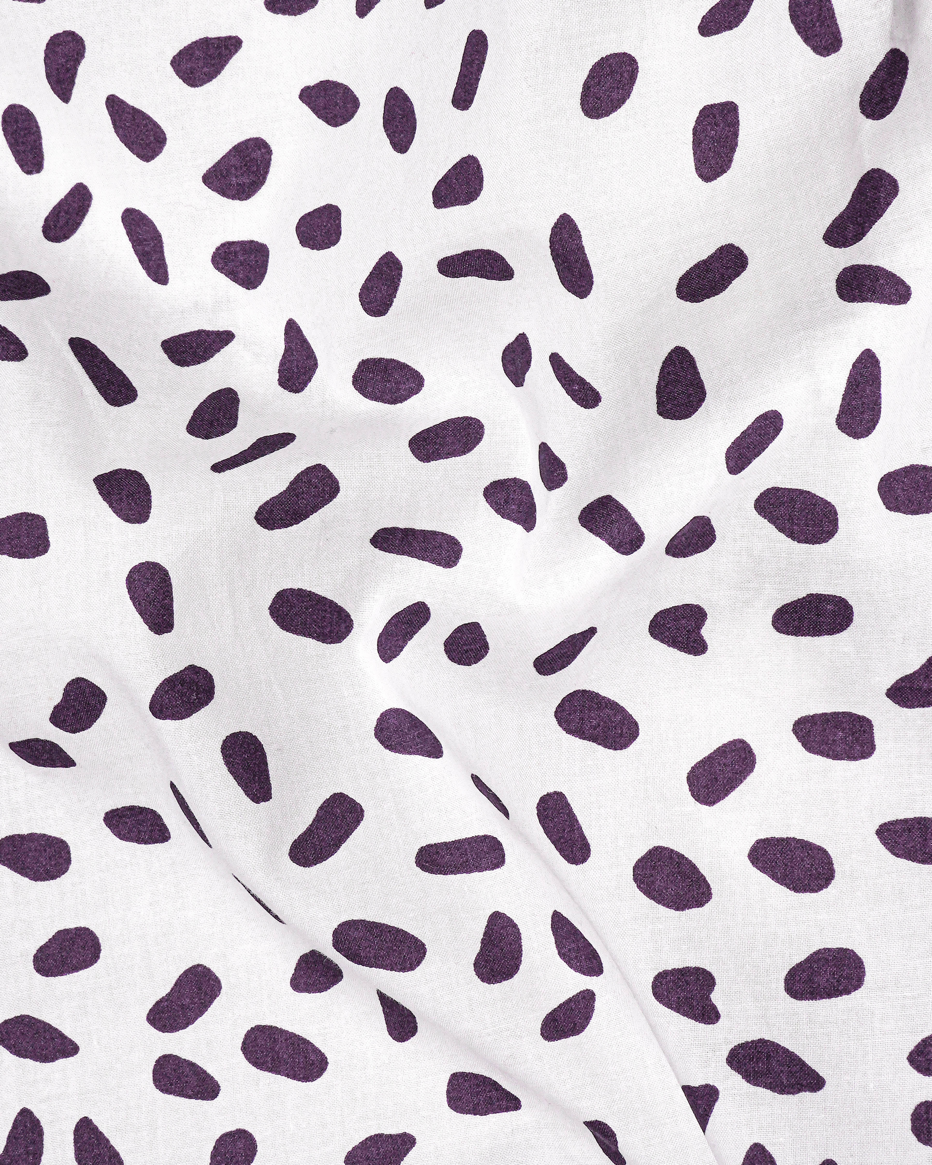 Bright White with Byzantium Purple Printed Premium Cotton Shirt 8391-CC-H-38, 8391-CC-H-39, 8391-CC-H-40, 8391-CC-H-42, 8391-CC-H-44, 8391-CC-H-46, 8391-CC-H-48, 8391-CC-H-50,  8391-CC-H-52