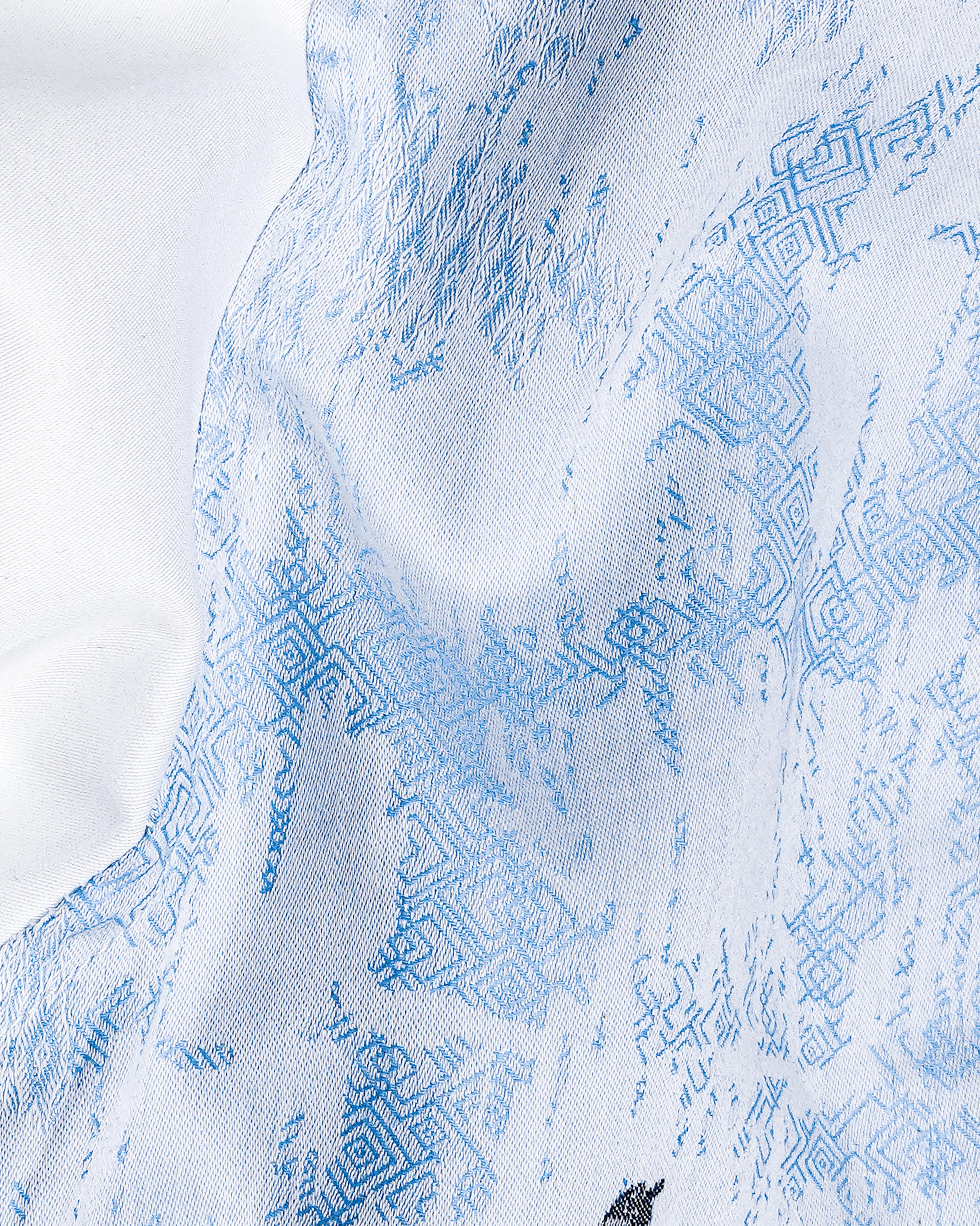 Bright White with Glacier Blue Jacquard Textured Premium Giza Cotton Designer Shirt 8395-P81-38, 8395-P81-H-38, 8395-P81-39,8395-P81-H-39, 8395-P81-40, 8395-P81-H-40, 8395-P81-42, 8395-P81-H-42, 8395-P81-44, 8395-P81-H-44, 8395-P81-46, 8395-P81-H-46, 8395-P81-48, 8395-P81-H-48, 8395-P81-50, 8395-P81-H-50, 8395-P81-52, 8395-P81-H-52