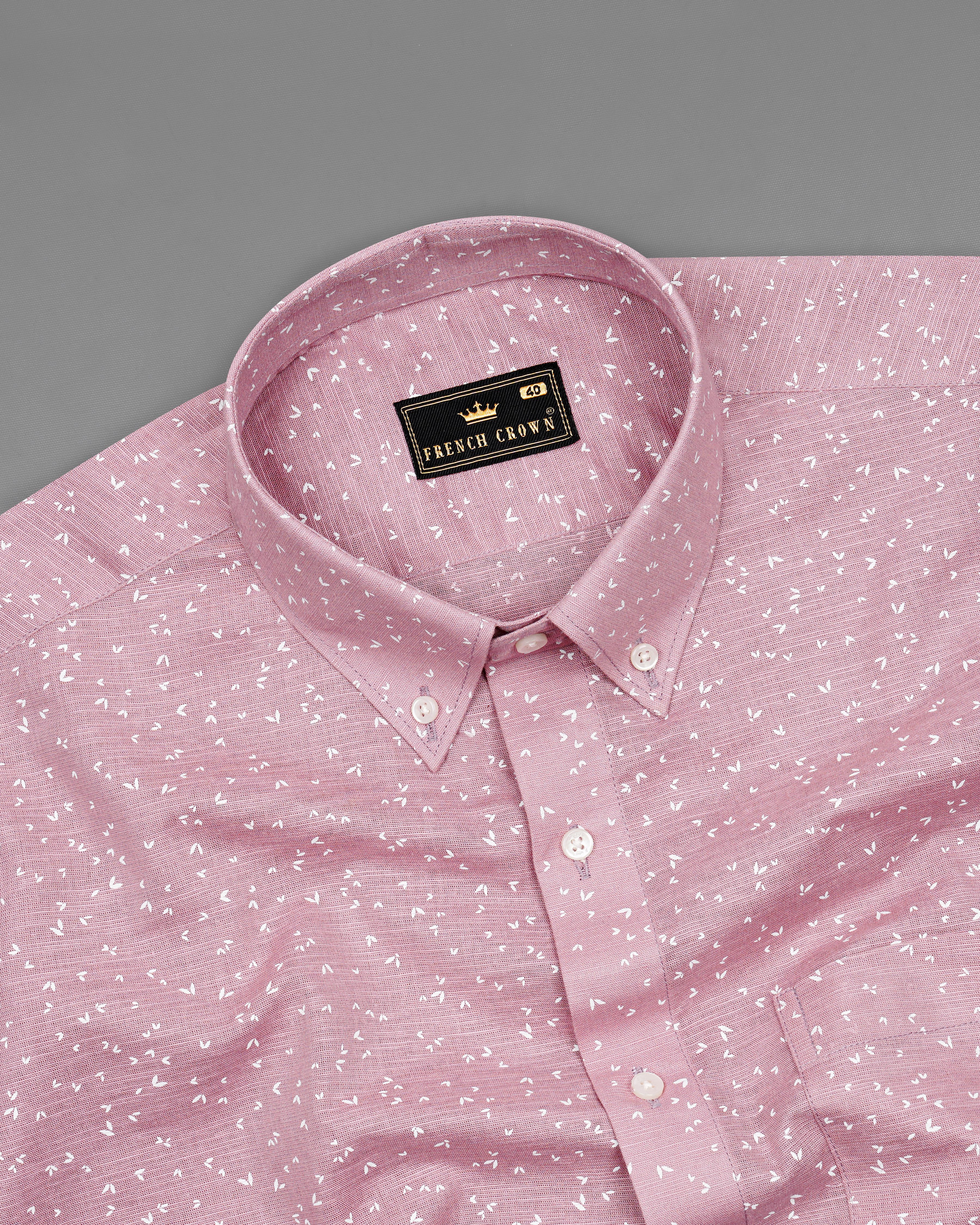 Chestnut Pink Printed Luxurious Linen Shirt 8407-BD-38, 8407-BD-H-38, 8407-BD-39,8407-BD-H-39, 8407-BD-40, 8407-BD-H-40, 8407-BD-42, 8407-BD-H-42, 8407-BD-44, 8407-BD-H-44, 8407-BD-46, 8407-BD-H-46, 8407-BD-48, 8407-BD-H-48, 8407-BD-50, 8407-BD-H-50, 8407-BD-52, 8407-BD-H-52