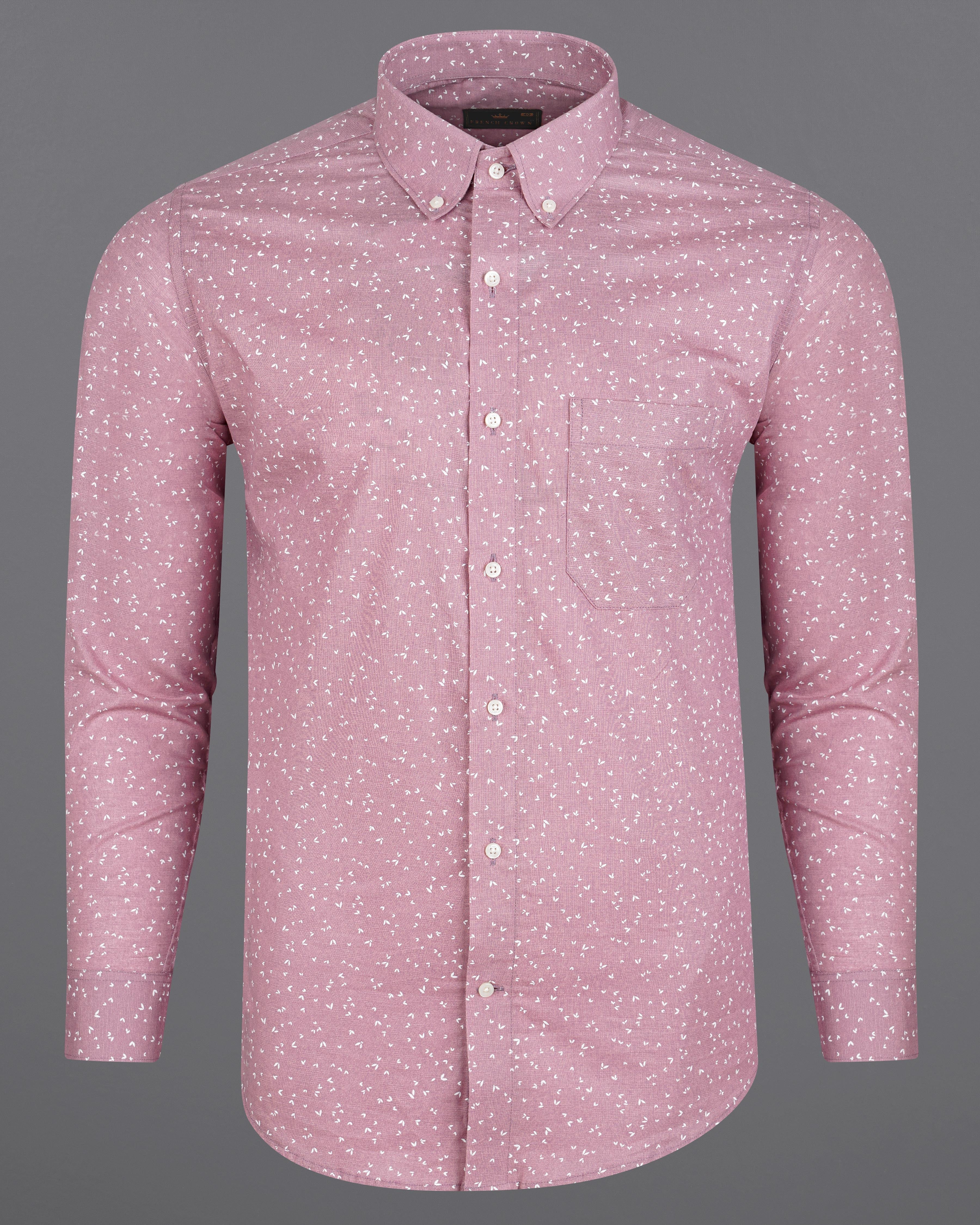 Chestnut Pink Printed Luxurious Linen Shirt 8407-BD-38, 8407-BD-H-38, 8407-BD-39,8407-BD-H-39, 8407-BD-40, 8407-BD-H-40, 8407-BD-42, 8407-BD-H-42, 8407-BD-44, 8407-BD-H-44, 8407-BD-46, 8407-BD-H-46, 8407-BD-48, 8407-BD-H-48, 8407-BD-50, 8407-BD-H-50, 8407-BD-52, 8407-BD-H-52